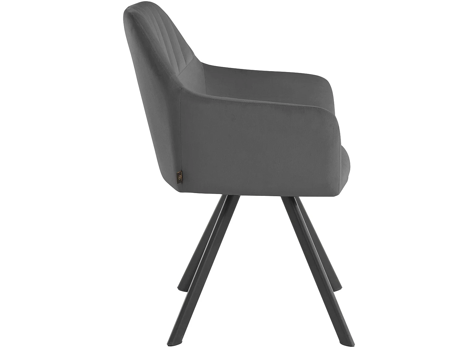 Set di 2 sedie da pranzo imbottite in velluto grigio chiaro