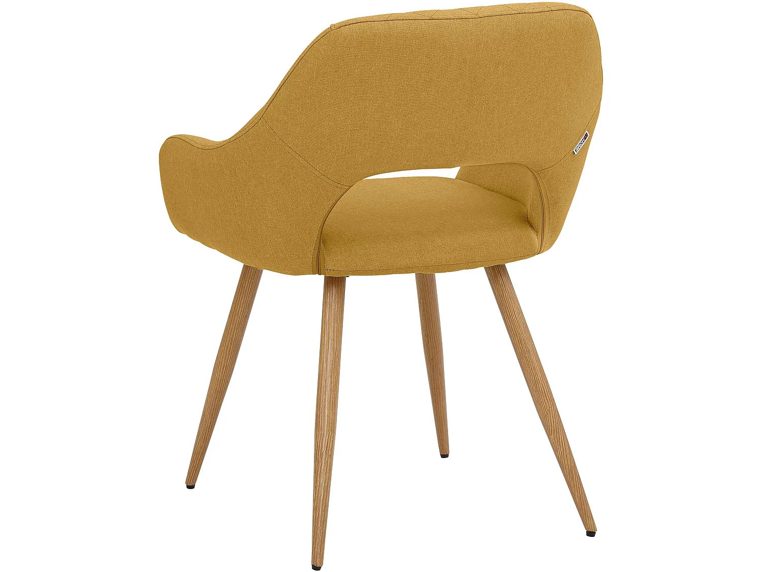 Conjunto de 2 cadeiras de jantar estofadas em veludo rosa escuro