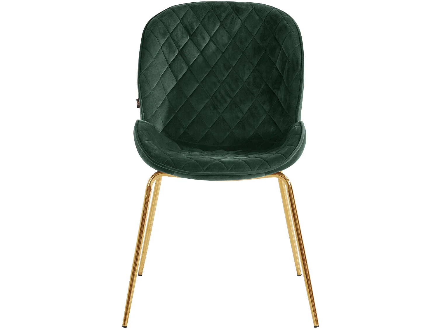 Set di 2 sedie da pranzo imbottite in velluto verde scuro