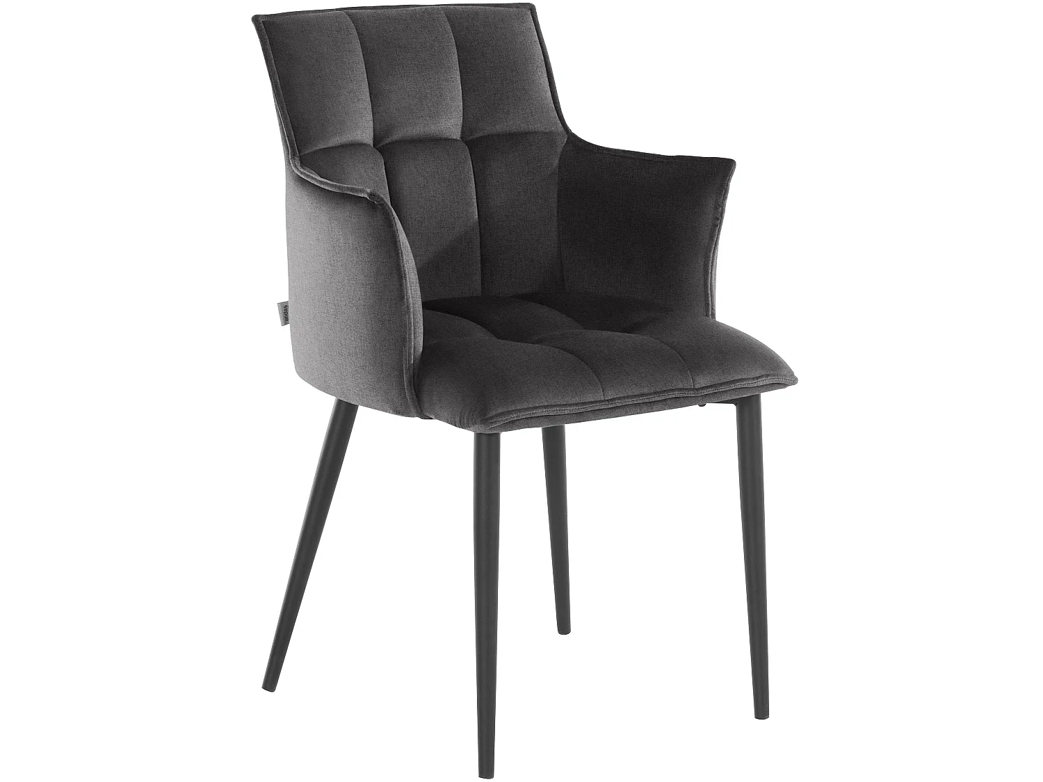 Marcia | Lot de 2 chaises de salle à manger rembourrées en tissu tissé