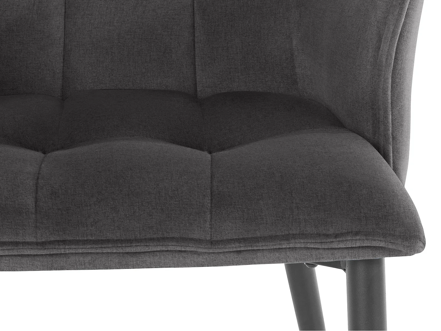 Marcia | Lot de 2 chaises de salle à manger rembourrées en tissu tissé