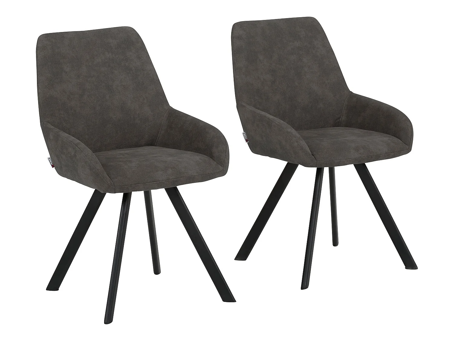 Sandra | Lot de 2 chaises de salle à manger rembourrées en micro.