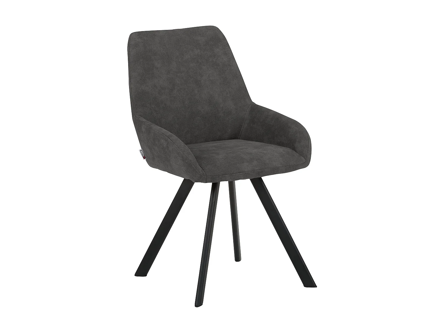 Conjunto de 2 cadeiras de jantar estofadas em cinzento ursinho de peluche