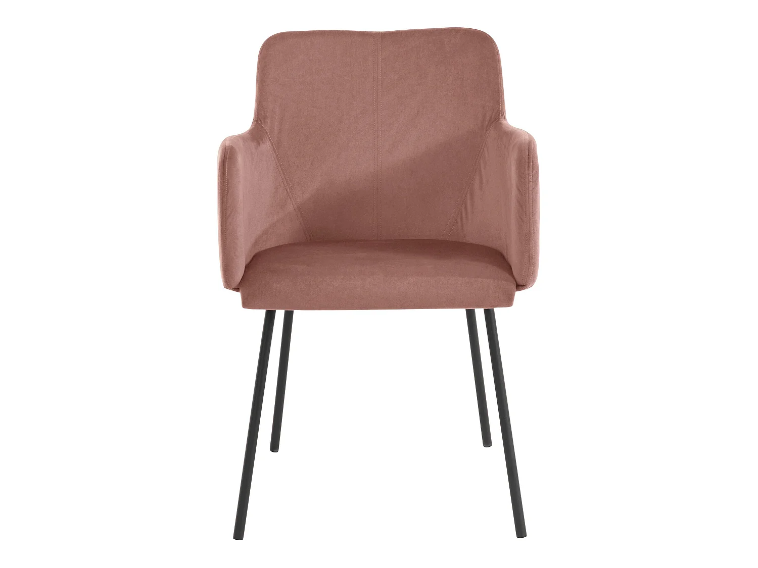 Jolie | Ensemble de 2 chaises de salle à manger rembourrées en velours rose