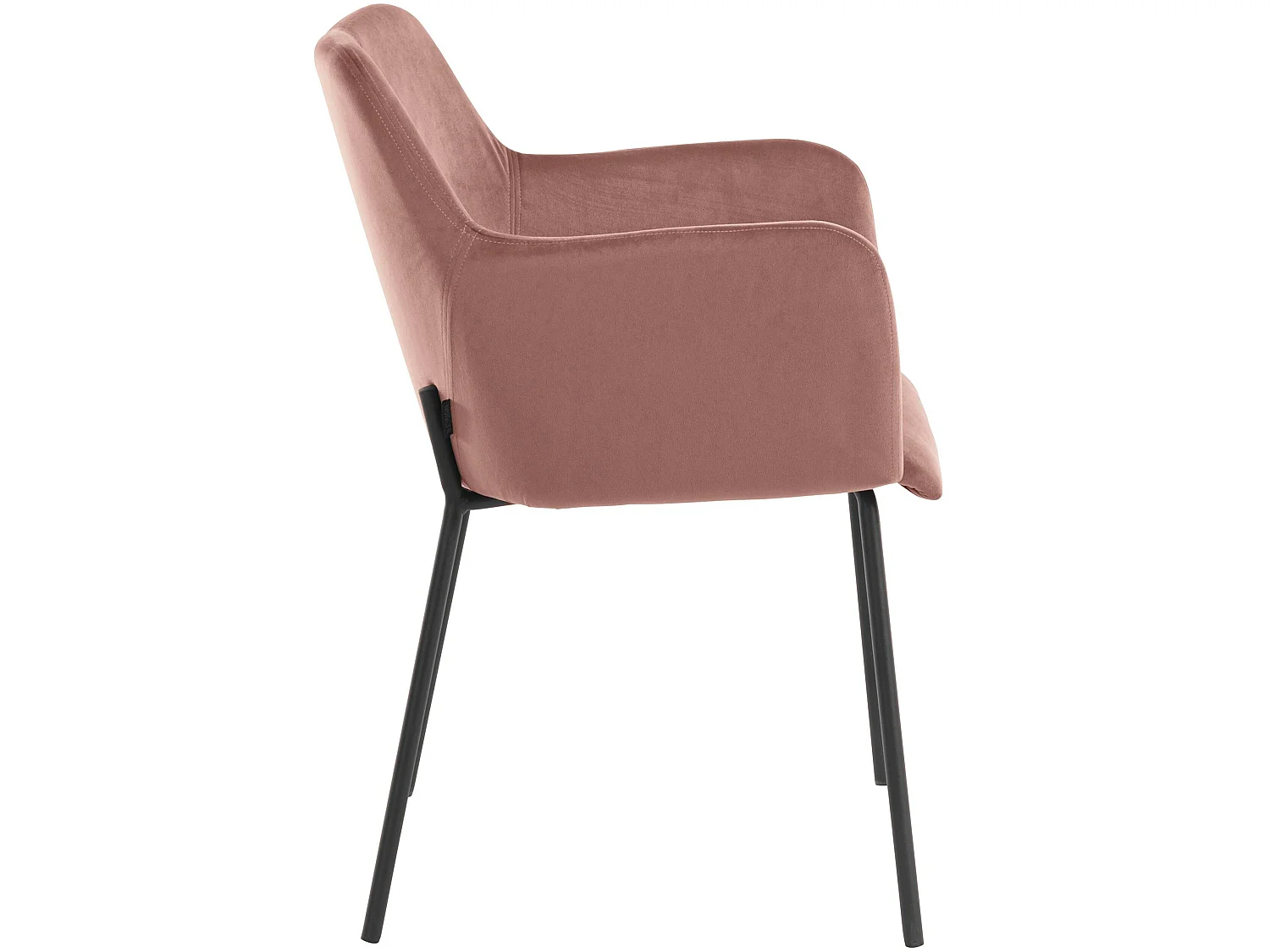 Jolie | Ensemble de 2 chaises de salle à manger rembourrées en velours rose
