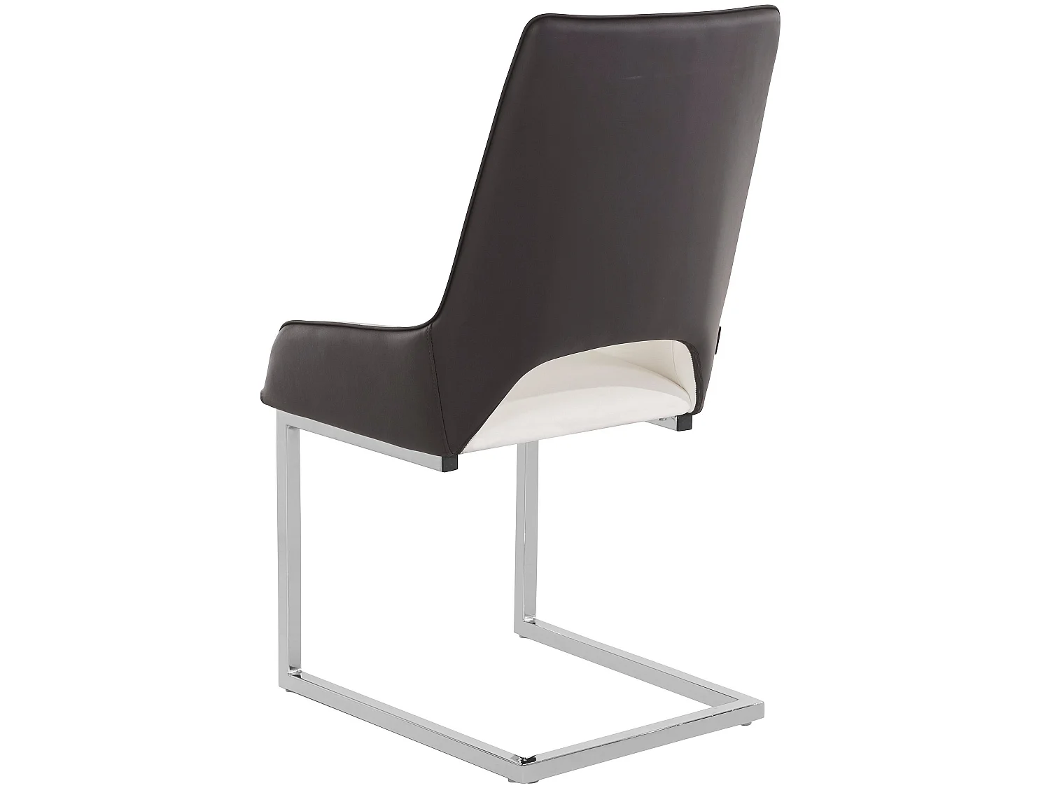 Irma | Lot de 2 chaises de salle à manger en PU noir et blanc