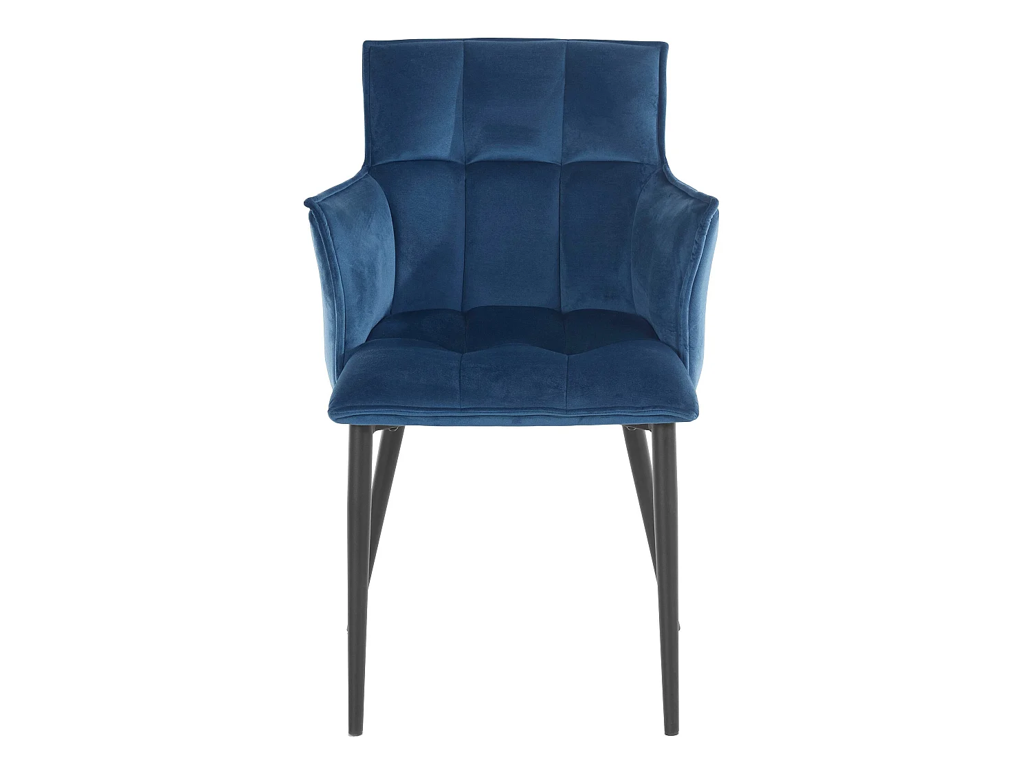 Marcia | Lot de 2 chaises de salle à manger rembourrées en velours bleu