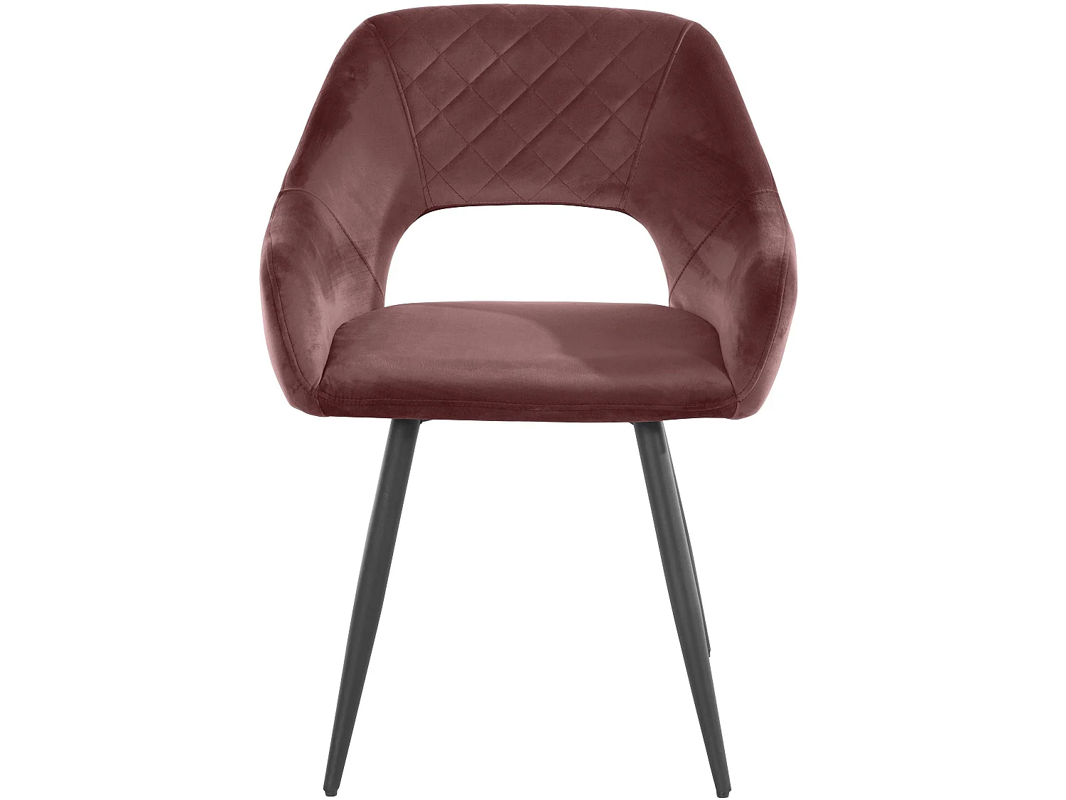 Set di 2 sedie da pranzo imbottite in velluto rosa scuro