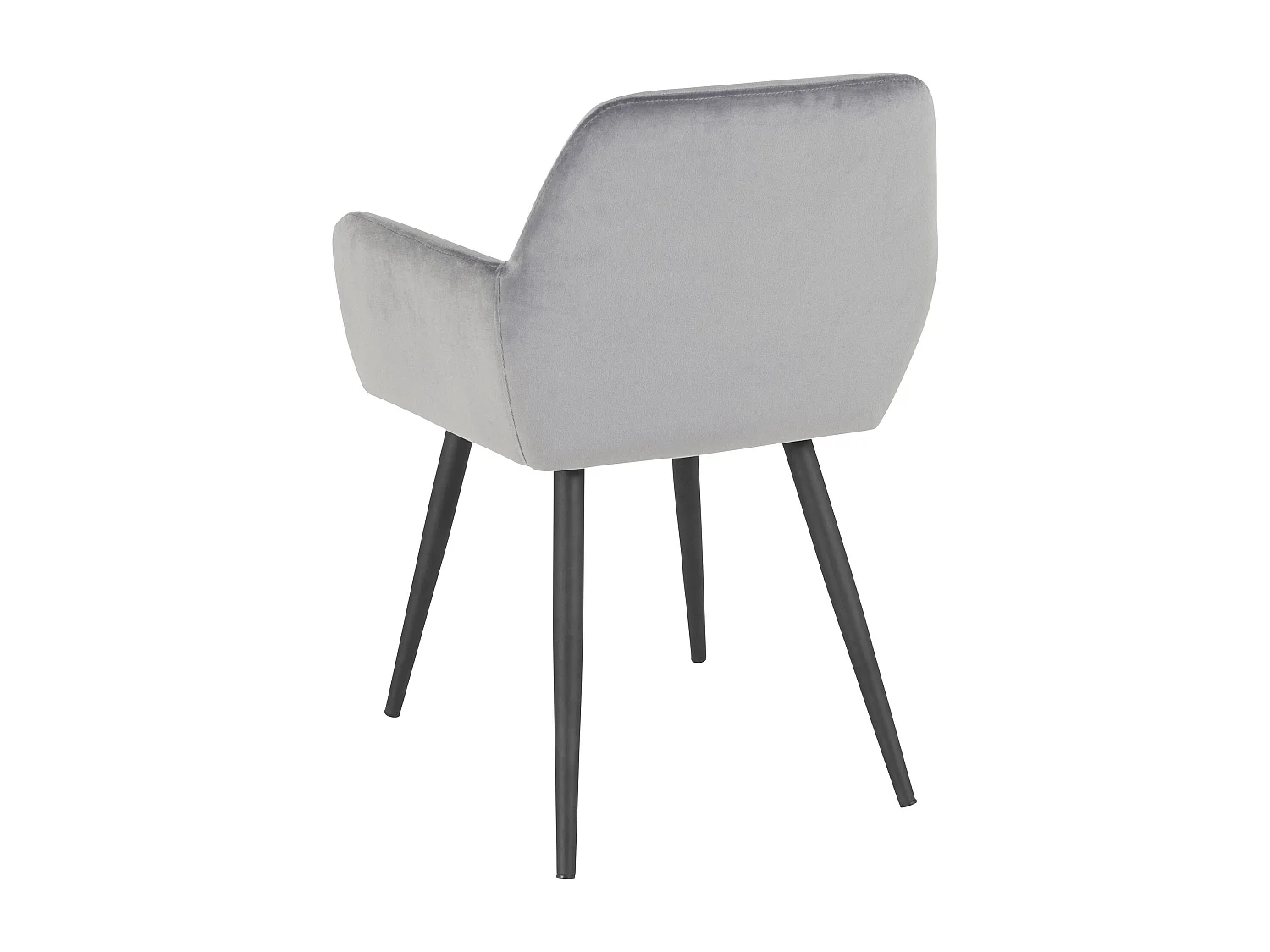 Set di 2 sedie da pranzo in velluto grigio