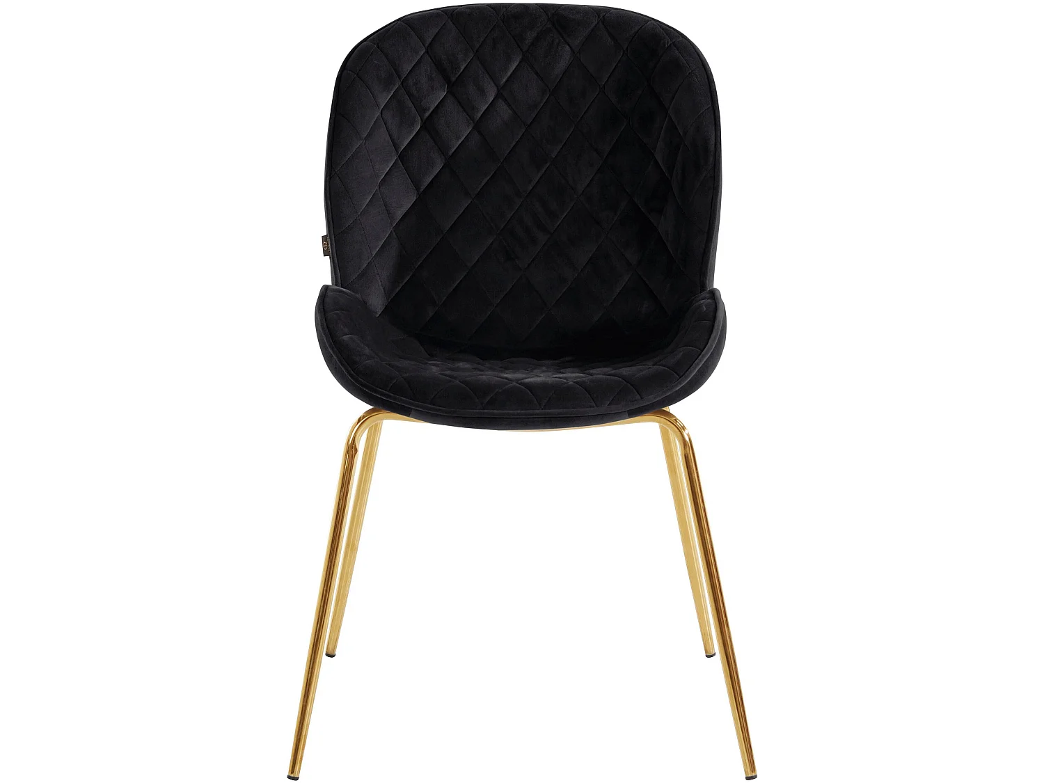 Set di 2 sedie da pranzo imbottite in velluto nero