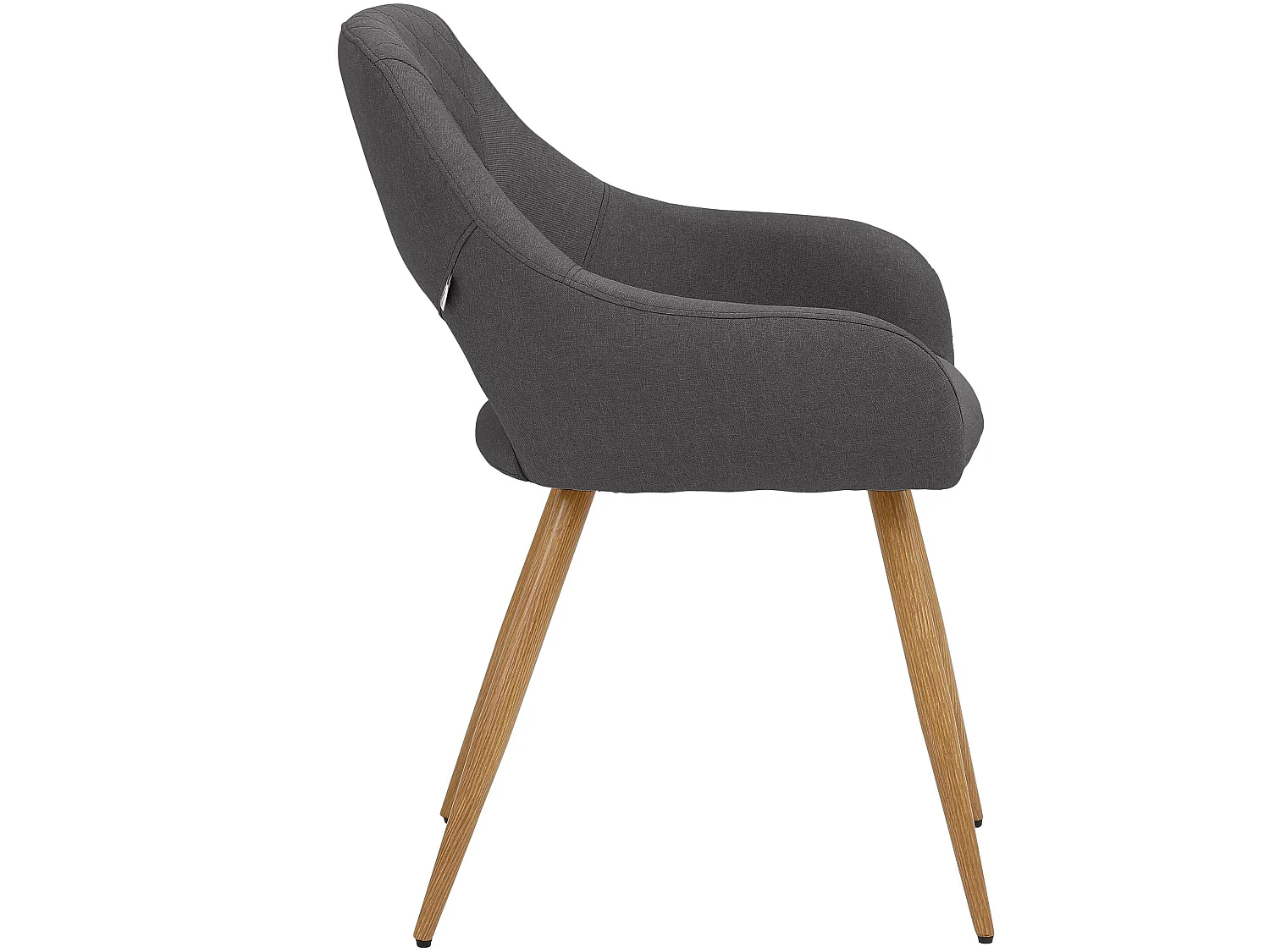 Juego de 2 sillas de comedor tapizadas en tejido antracita