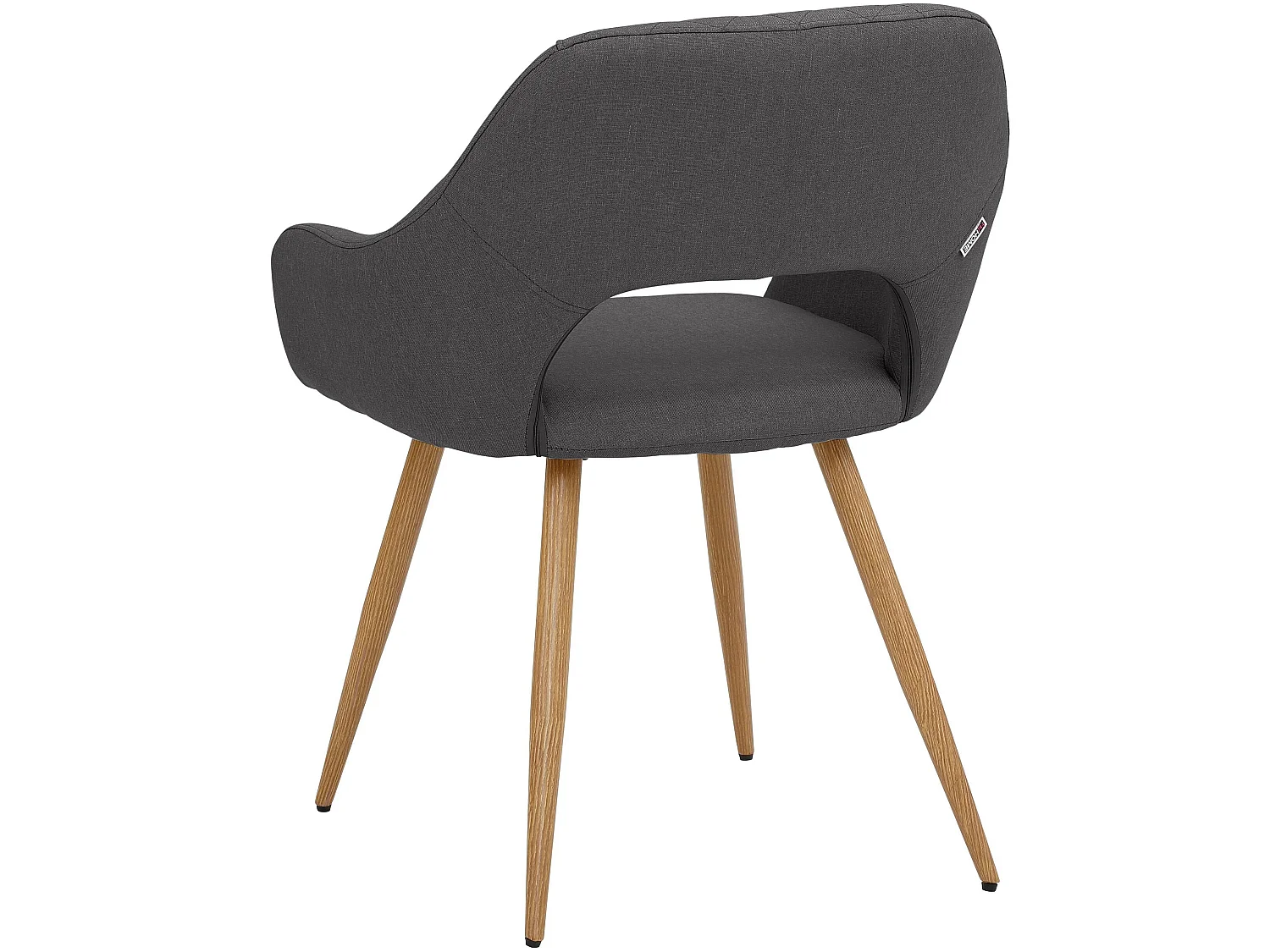 Juego de 2 sillas de comedor tapizadas en tejido antracita