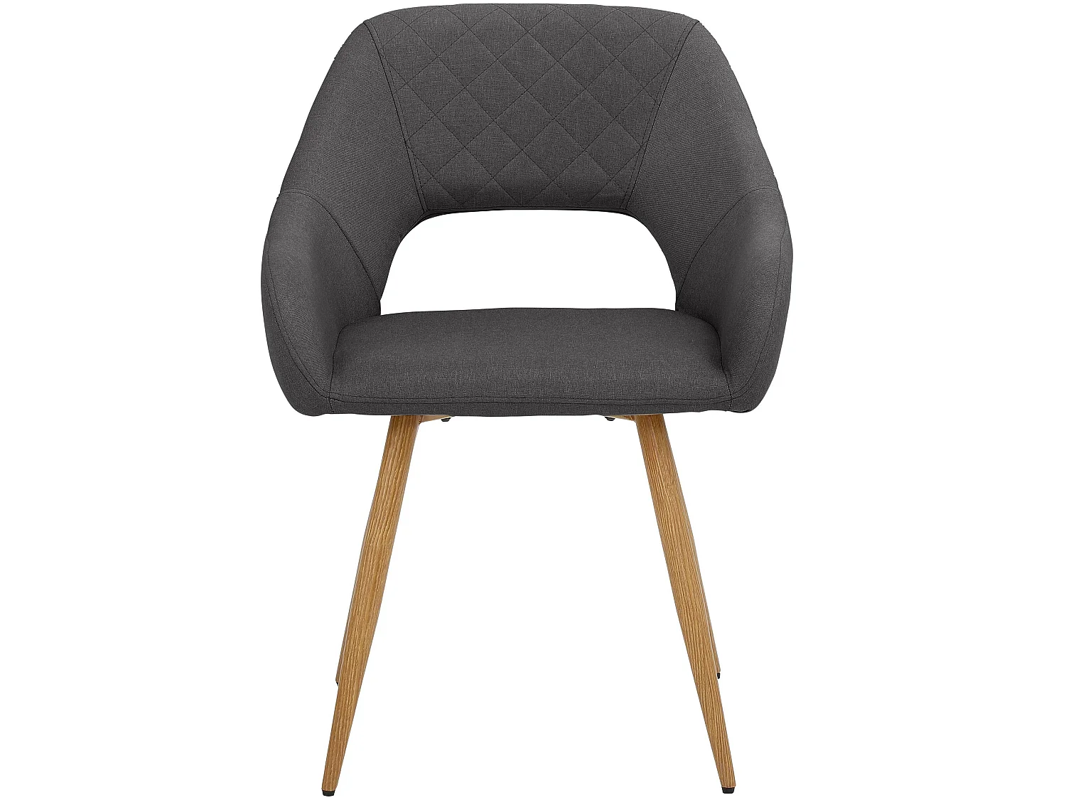 Juego de 2 sillas de comedor tapizadas en tejido antracita