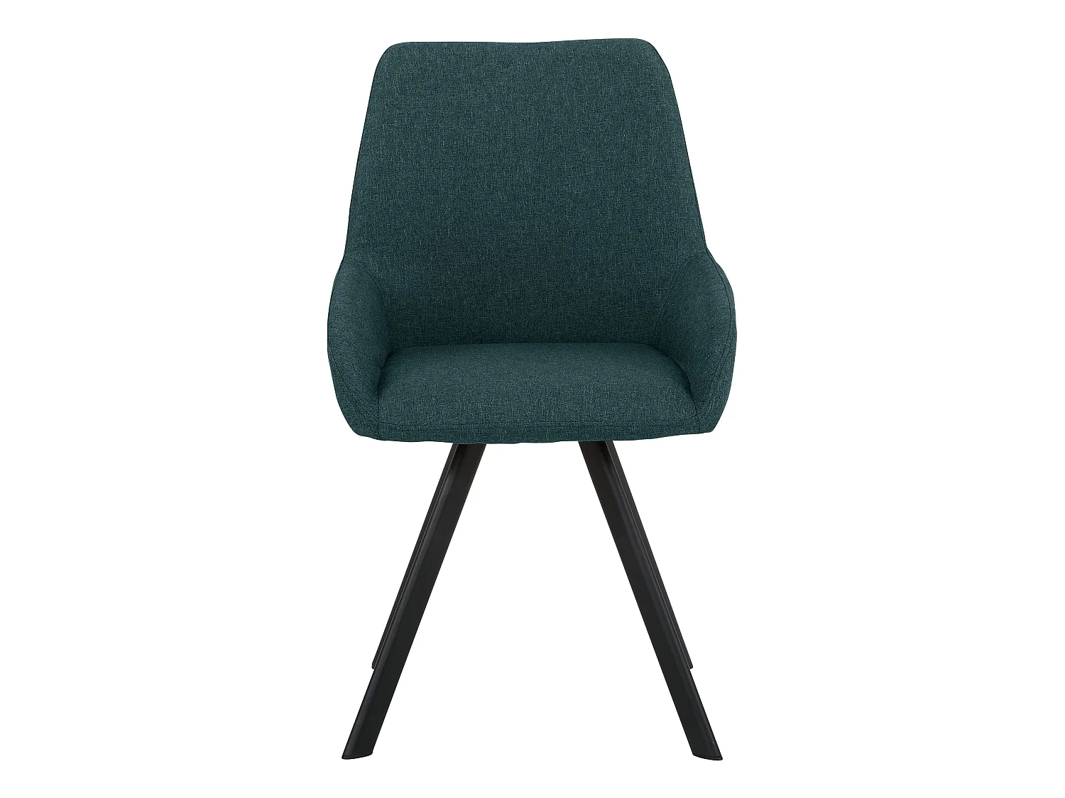 Sandra | Lot de 2 chaises de salle à manger rembourrées en tissu vert foncé