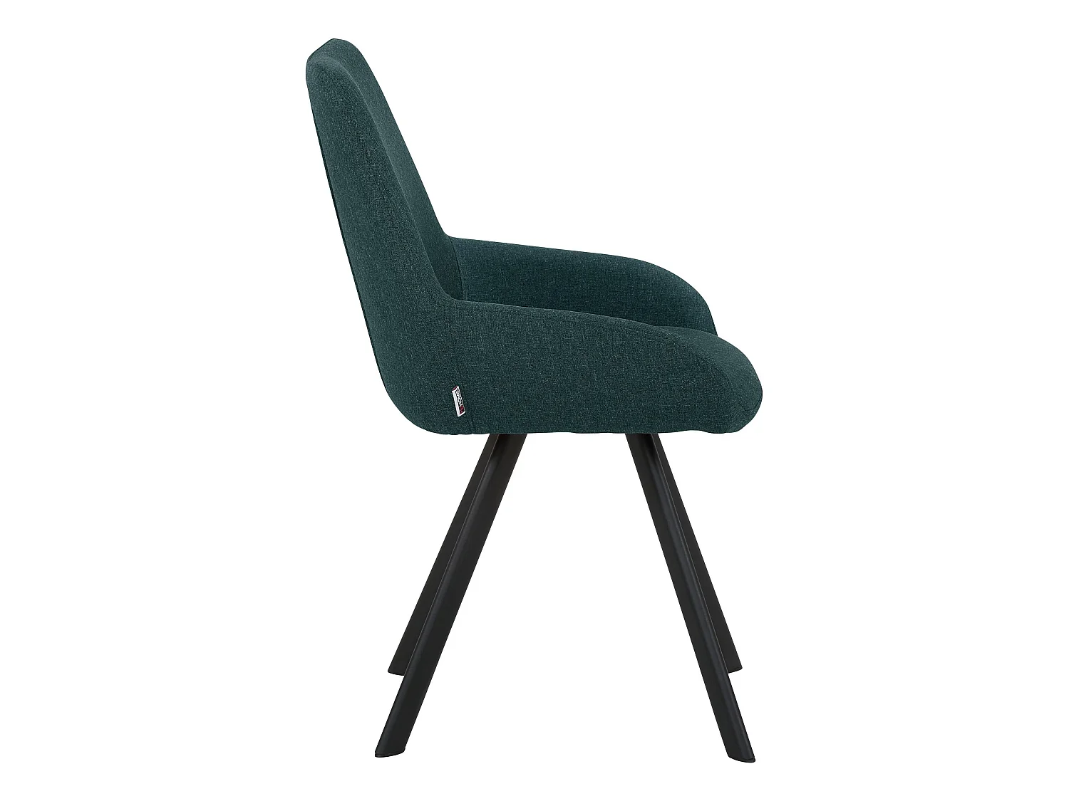 Sandra | Lot de 2 chaises de salle à manger rembourrées en tissu vert foncé