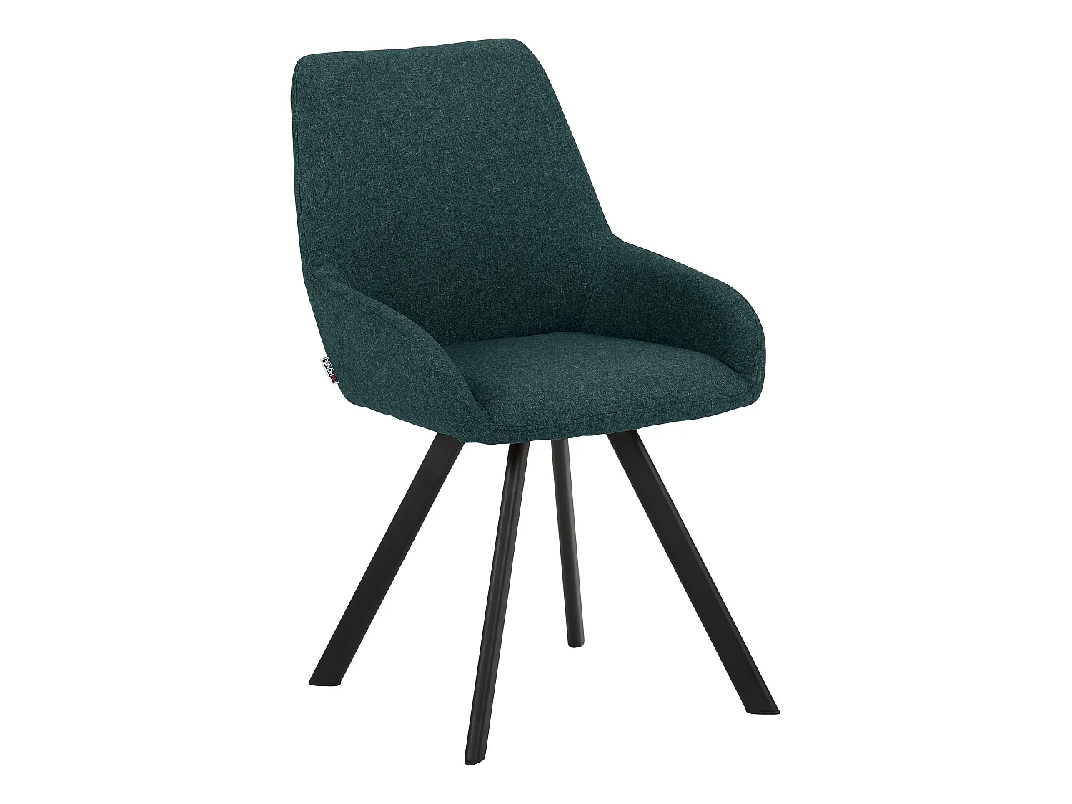 Sandra | Lot de 2 chaises de salle à manger rembourrées en tissu vert foncé