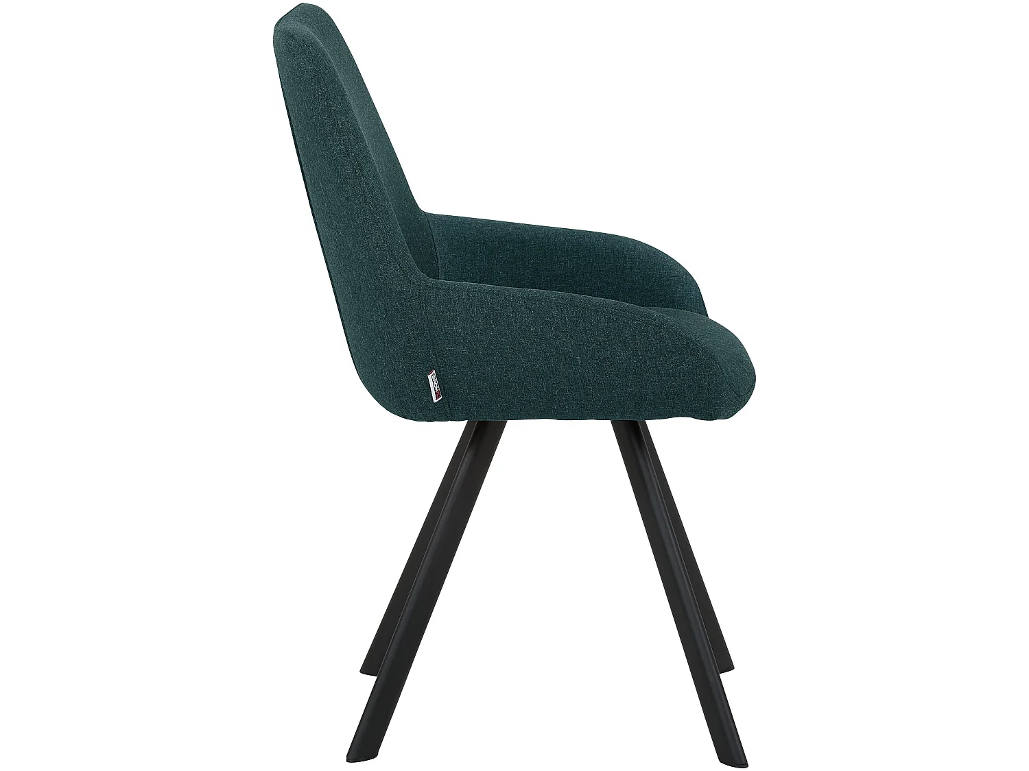 Sandra | Lot de 2 chaises de salle à manger rembourrées en tissu vert foncé