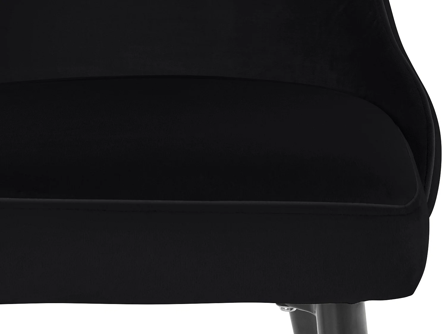 Juego de 2 sillas de comedor tapizadas en terciopelo negro