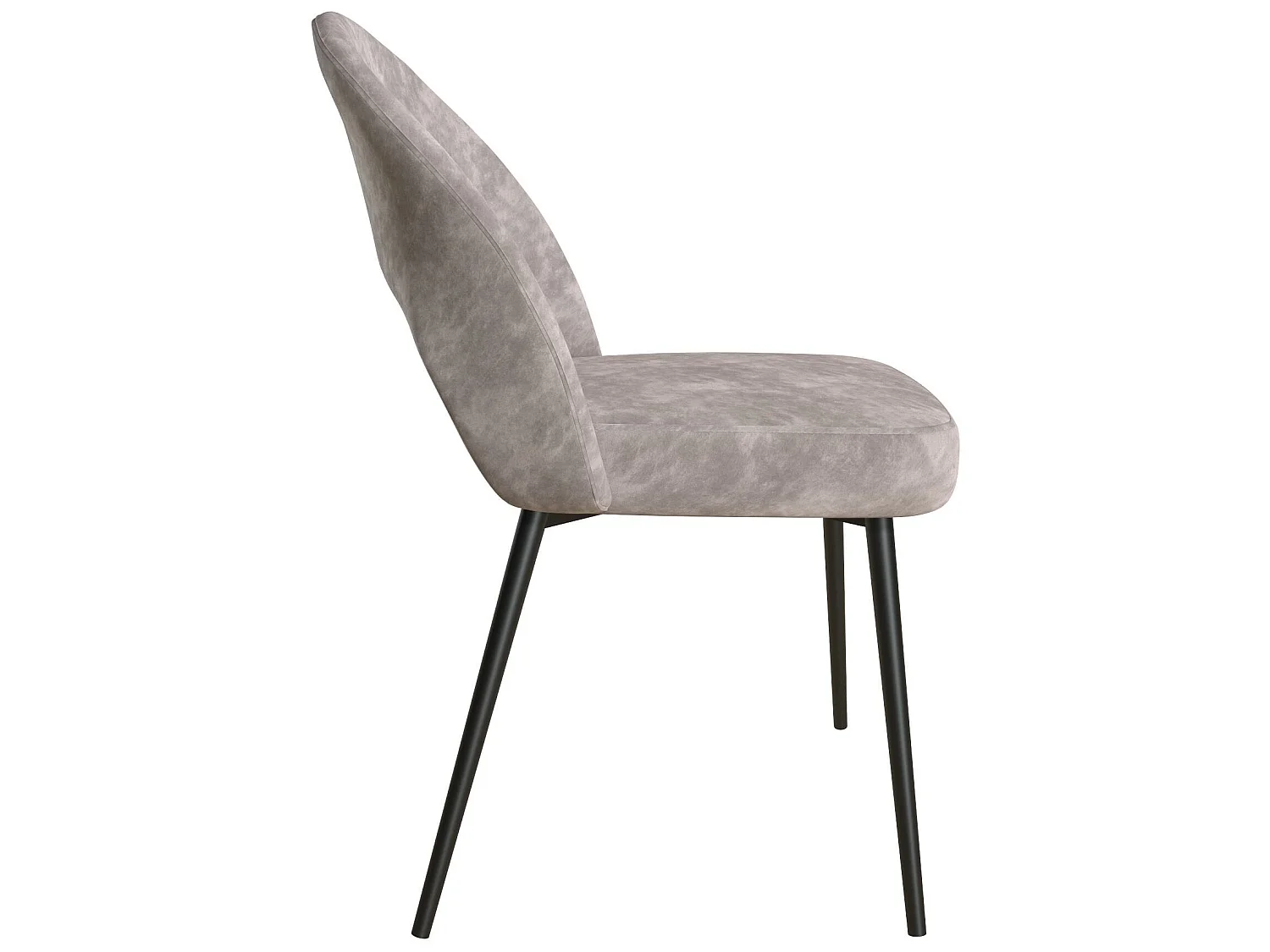 Alexi | Chaise de salle à manger rembourrée en velours gris clair
