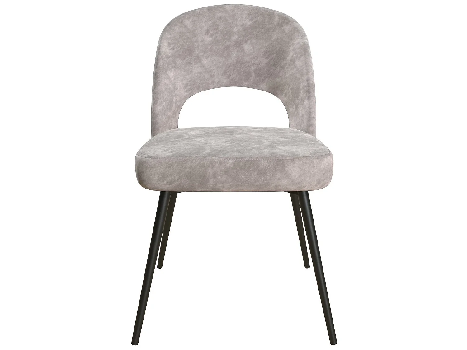 Alexi | Chaise de salle à manger rembourrée en velours gris clair