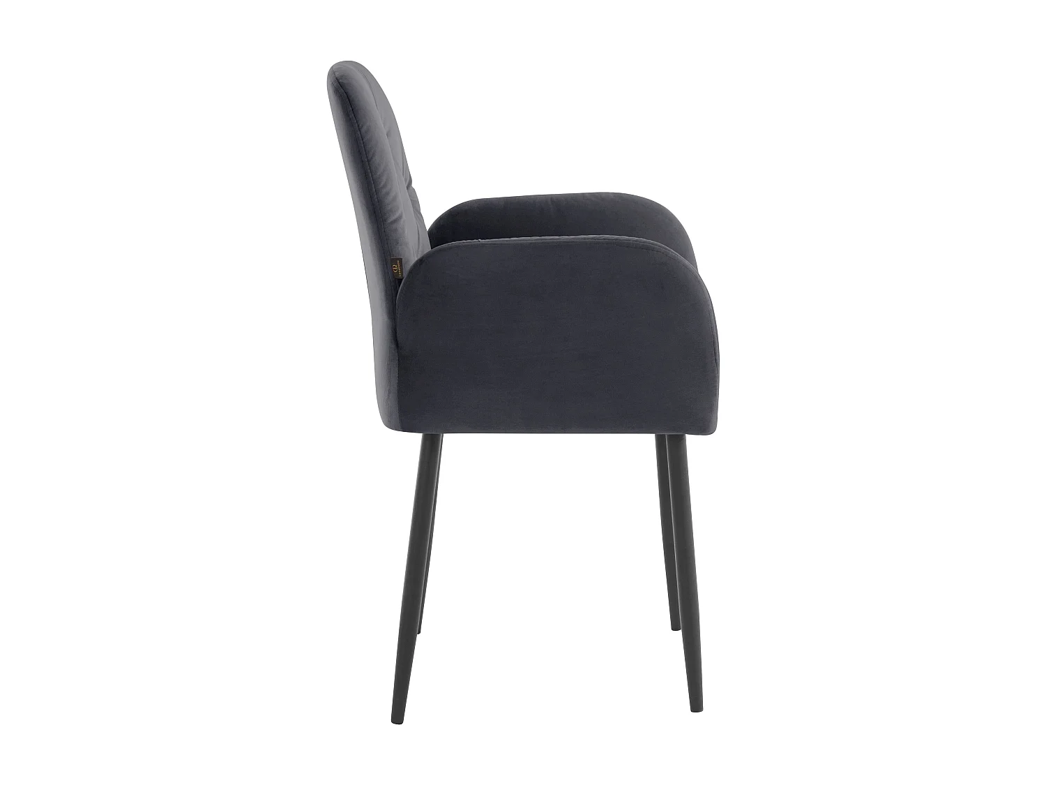 Mila | Lot de 2 chaises de salle à manger rembourrées en velours gris