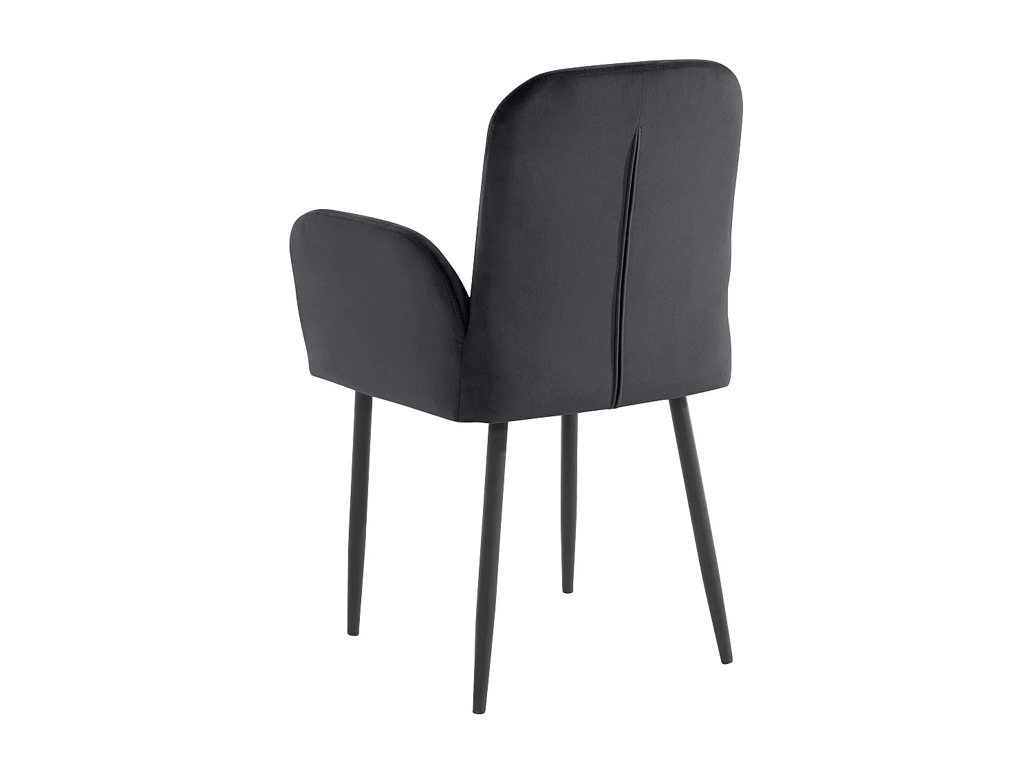 Mila | Lot de 2 chaises de salle à manger rembourrées en velours gris