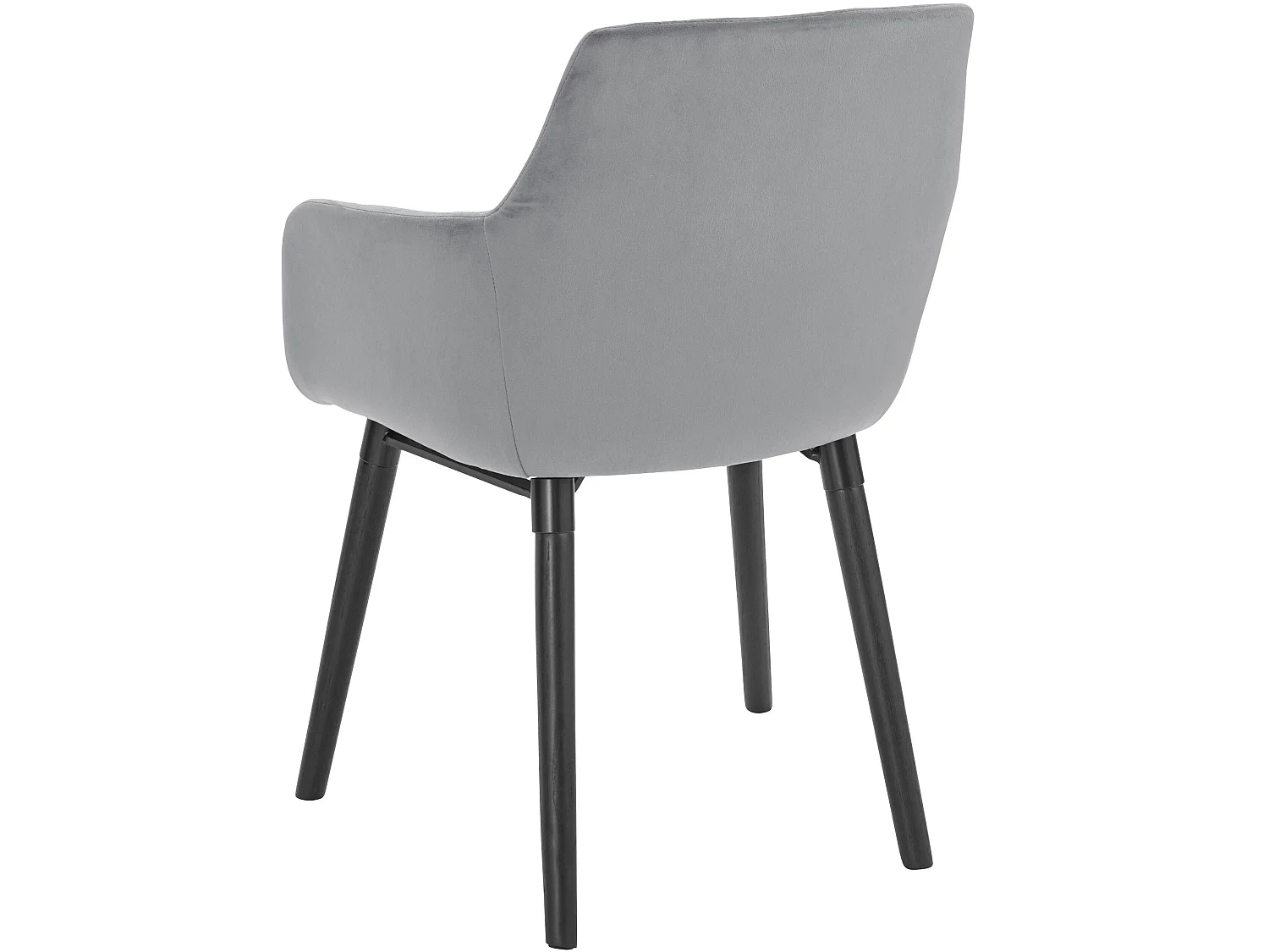 Bradford | Lot de 2 chaises de salle à manger rembourrées en velours gris