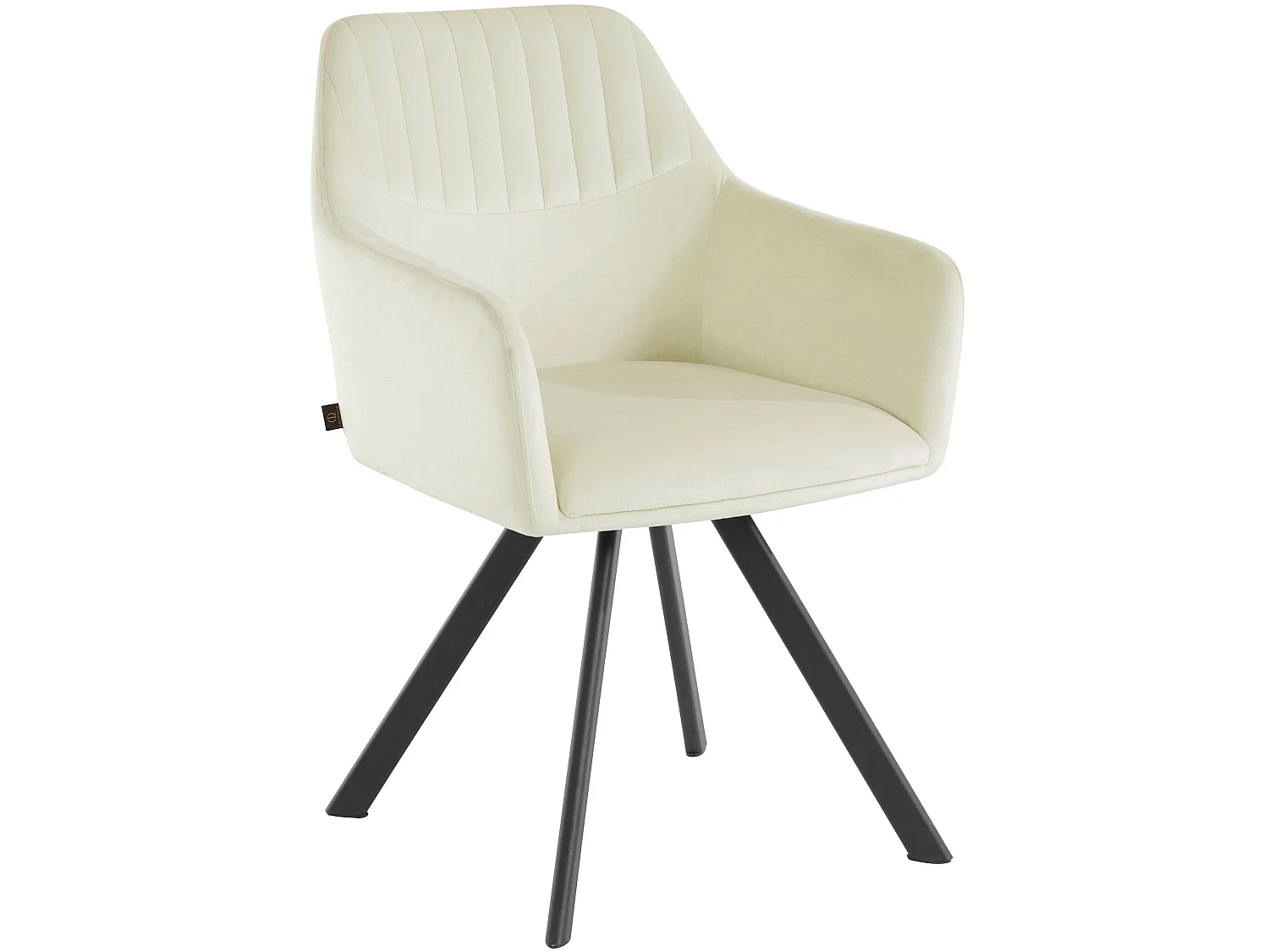 Conjunto de 2 cadeiras de jantar estofadas em veludo cinzento claro