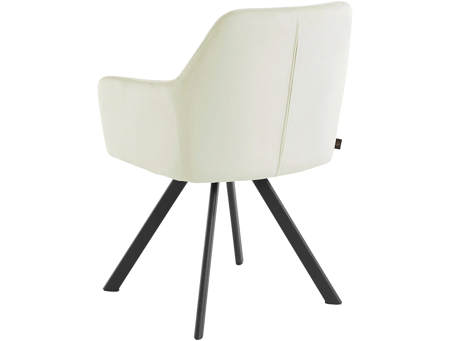 Conjunto de 2 cadeiras de jantar estofadas em veludo cinzento claro