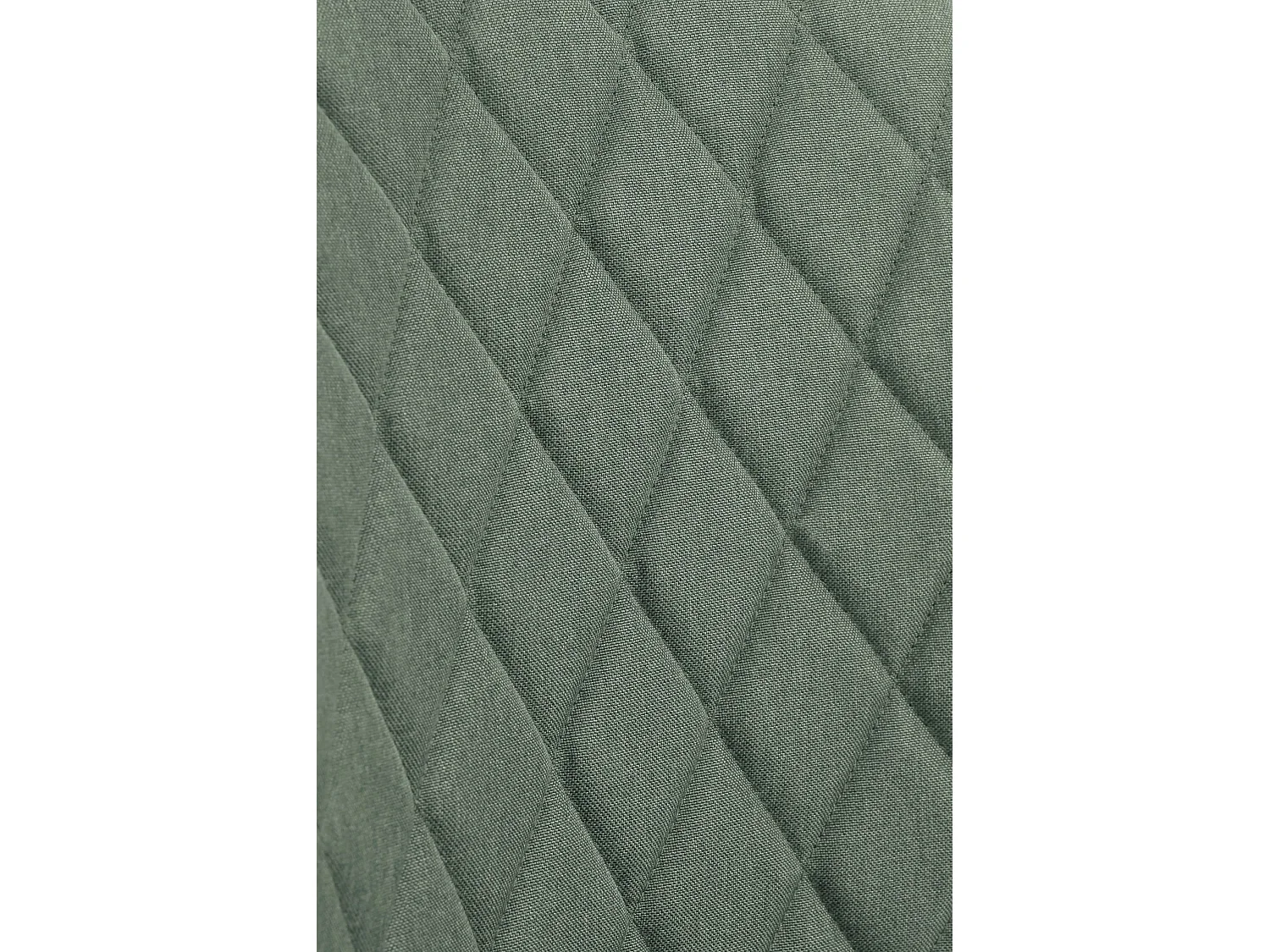 Set di 2 sedie da pranzo imbottite in tessuto intrecciato verde scuro