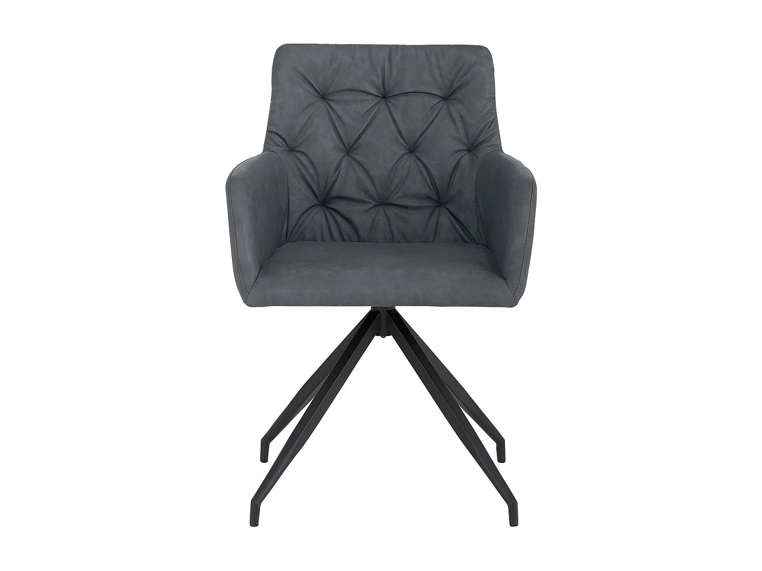 Ashley | Lot de 2 chaises de salle à manger rembourrées en PU anthracite