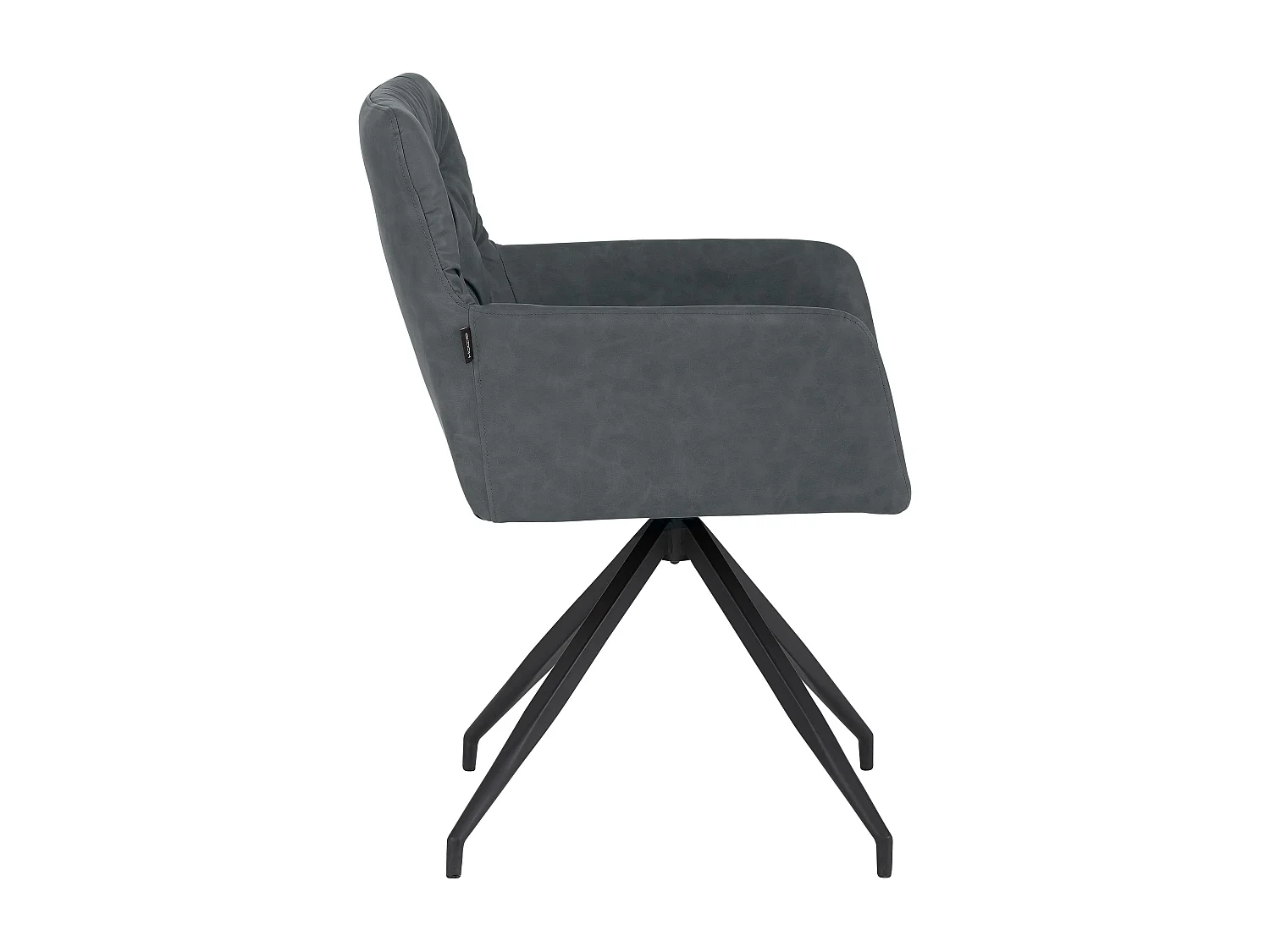 Ashley | Lot de 2 chaises de salle à manger rembourrées en PU anthracite