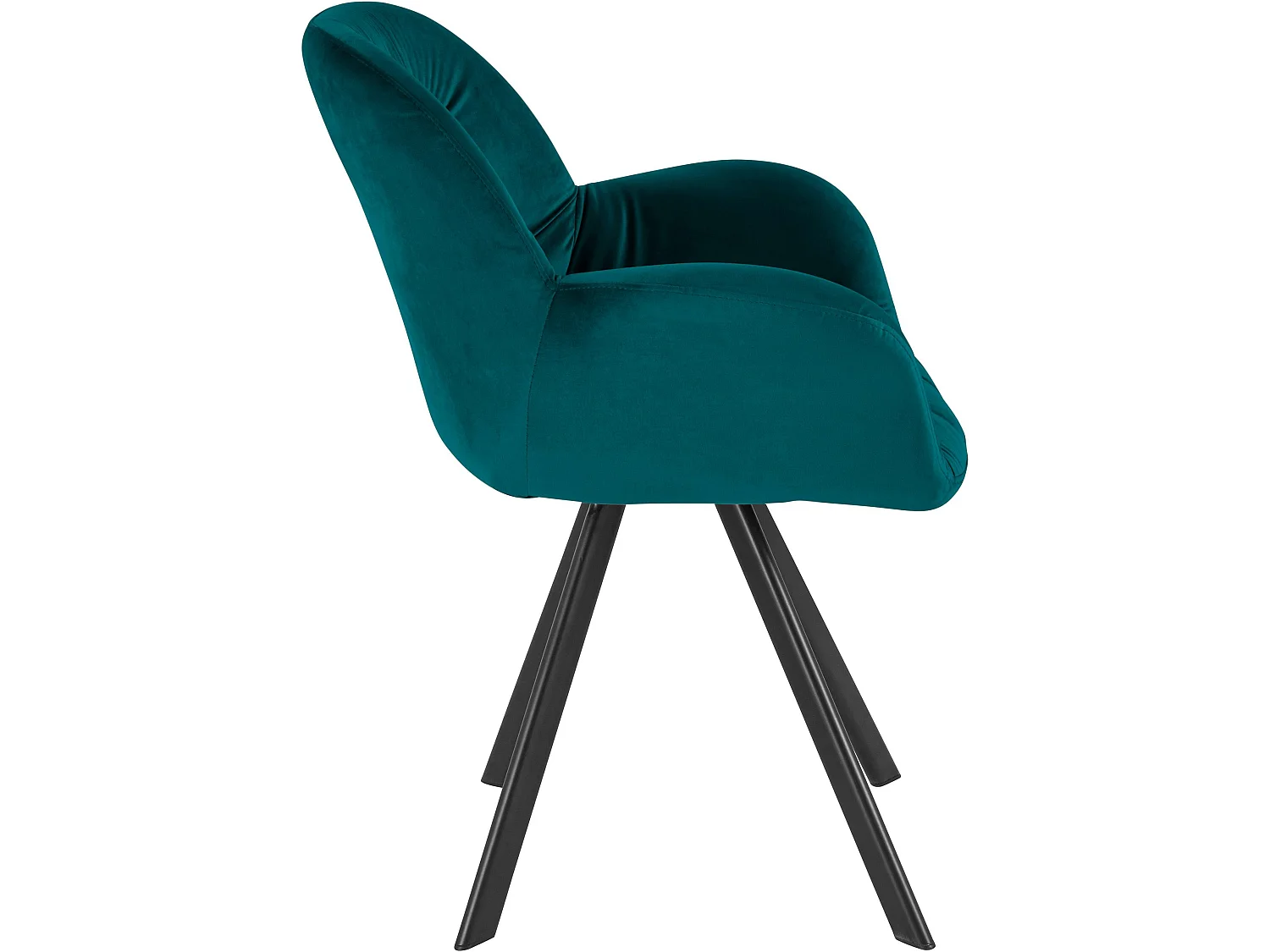 Conjunto de 4 cadeiras de jantar estofadas em veludo cinzento claro