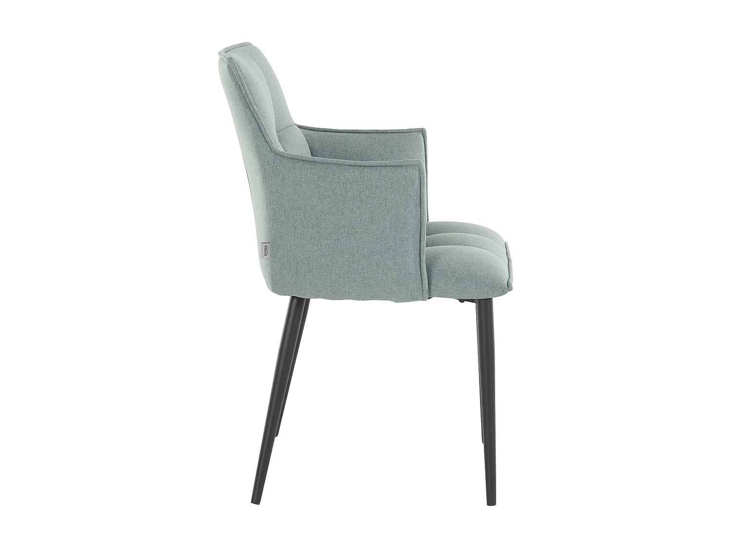 Juego de 2 sillas de comedor tapizadas en tejido verde menta