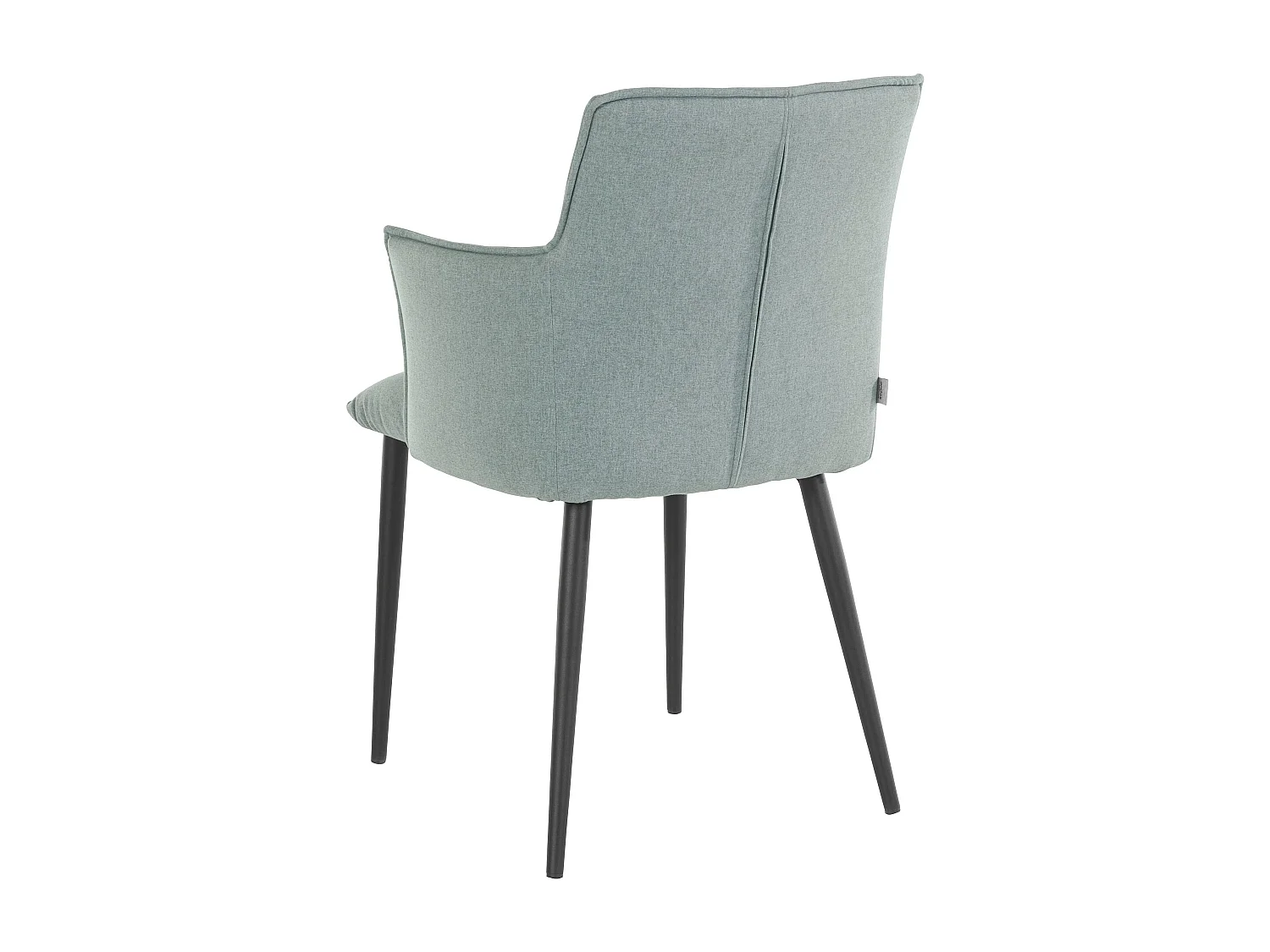 Juego de 2 sillas de comedor tapizadas en tejido verde menta