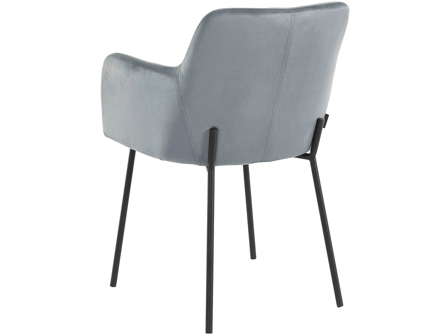 Jolie | Lot de 2 chaises de salle à manger rembourrées en velours gris clair
