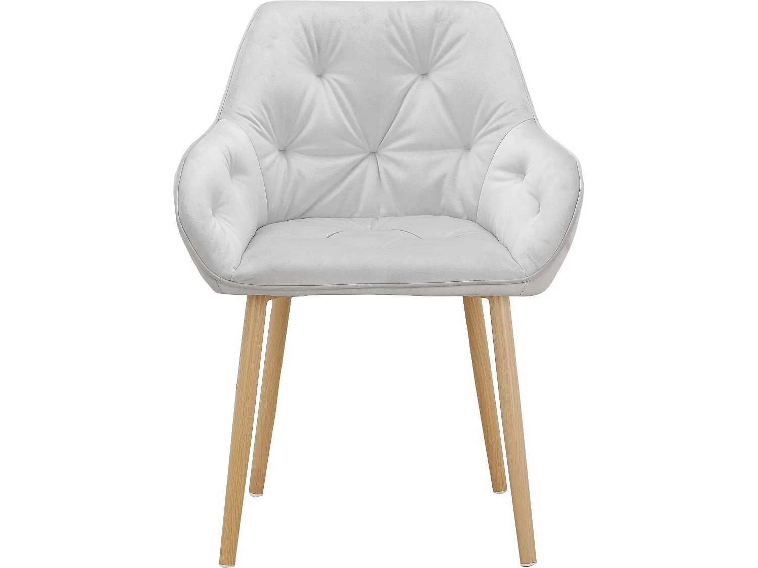 Silla de comedor tapizada en terciopelo gris y plata