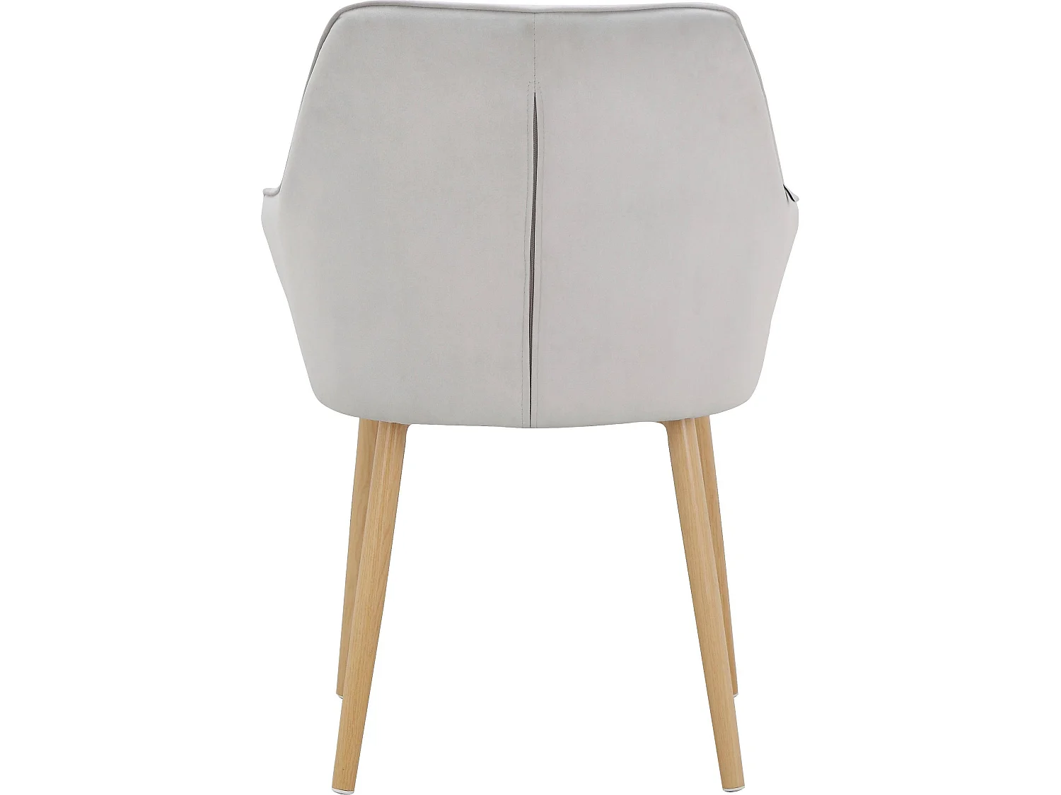 Chaise de salle à manger rembourrée en velours gris et argent