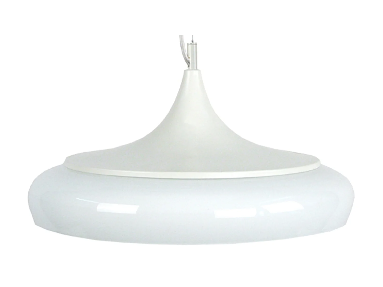 Lampadario a sospensione  metallo vetro   minareto  DIVINITY bianco  D'41cm