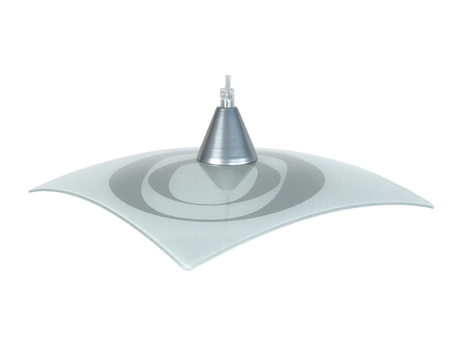 Suspension TOSEL ,verre,Gris ,H70xD 30x P 30cm