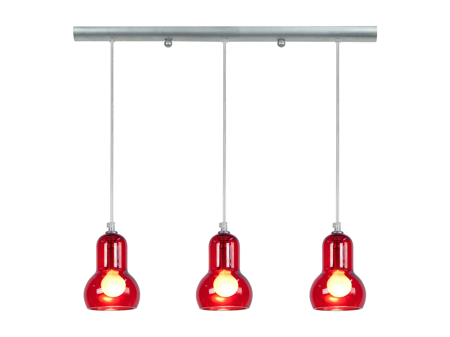 Suspensão TOSEL  VIANNE metal geométrico marfim D18 x  H75  cm