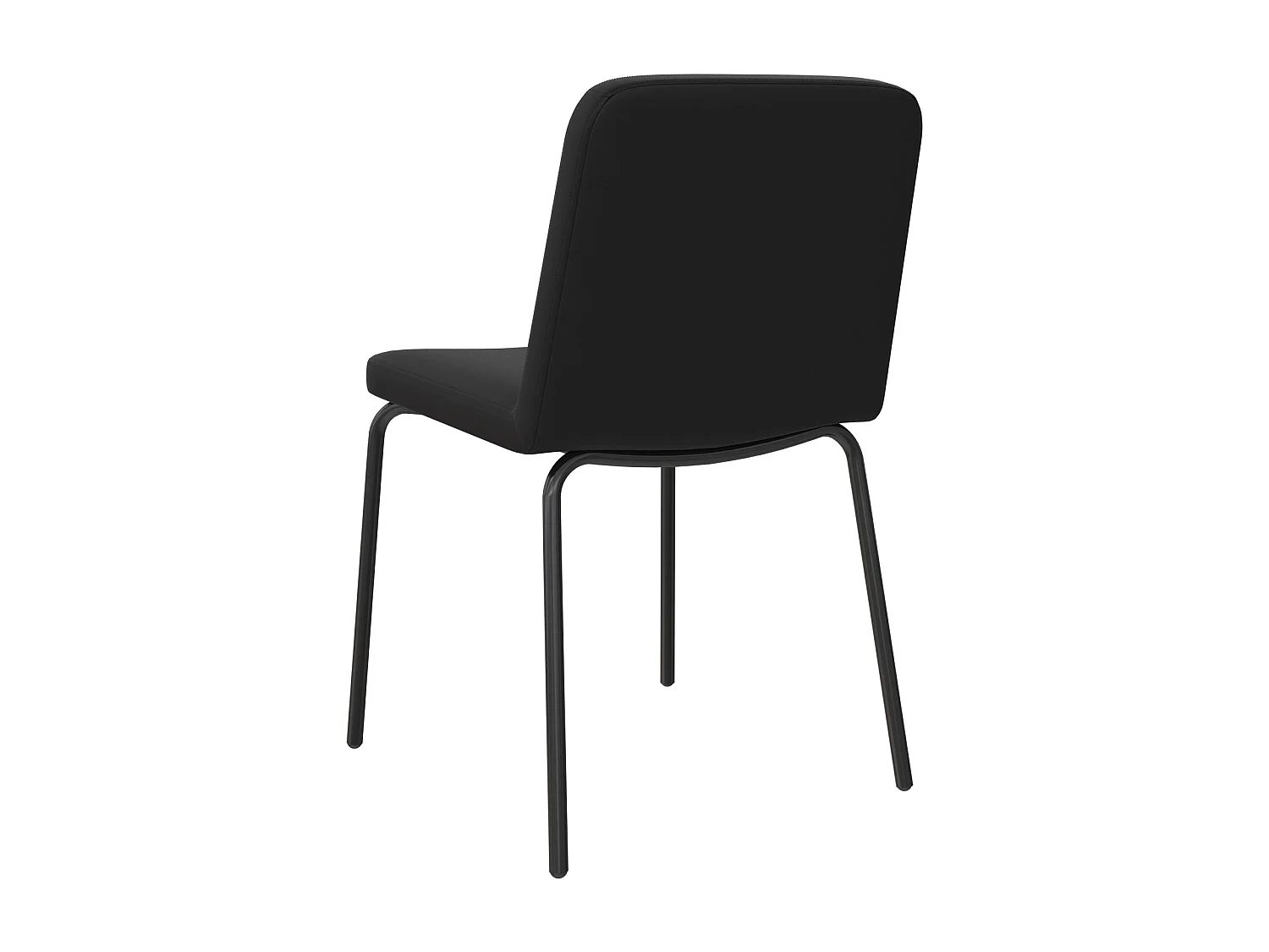 Esszimmerstühle im 2er-Set aus Kunstleder, schwarz