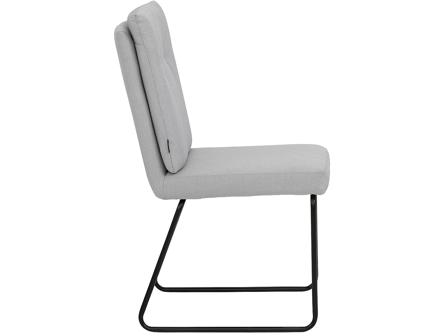 Gepolsterte Esszimmerstühle im 2er-Set aus hellgrauem Webstoff