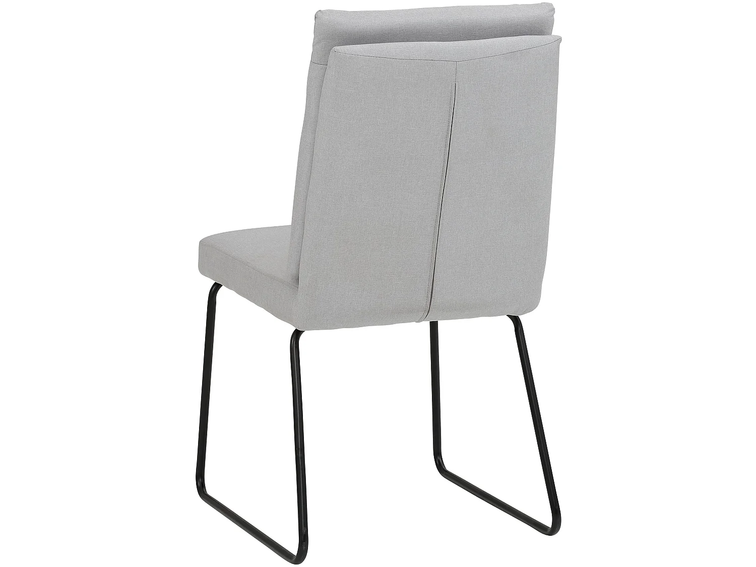 Gepolsterte Esszimmerstühle im 2er-Set aus hellgrauem Webstoff
