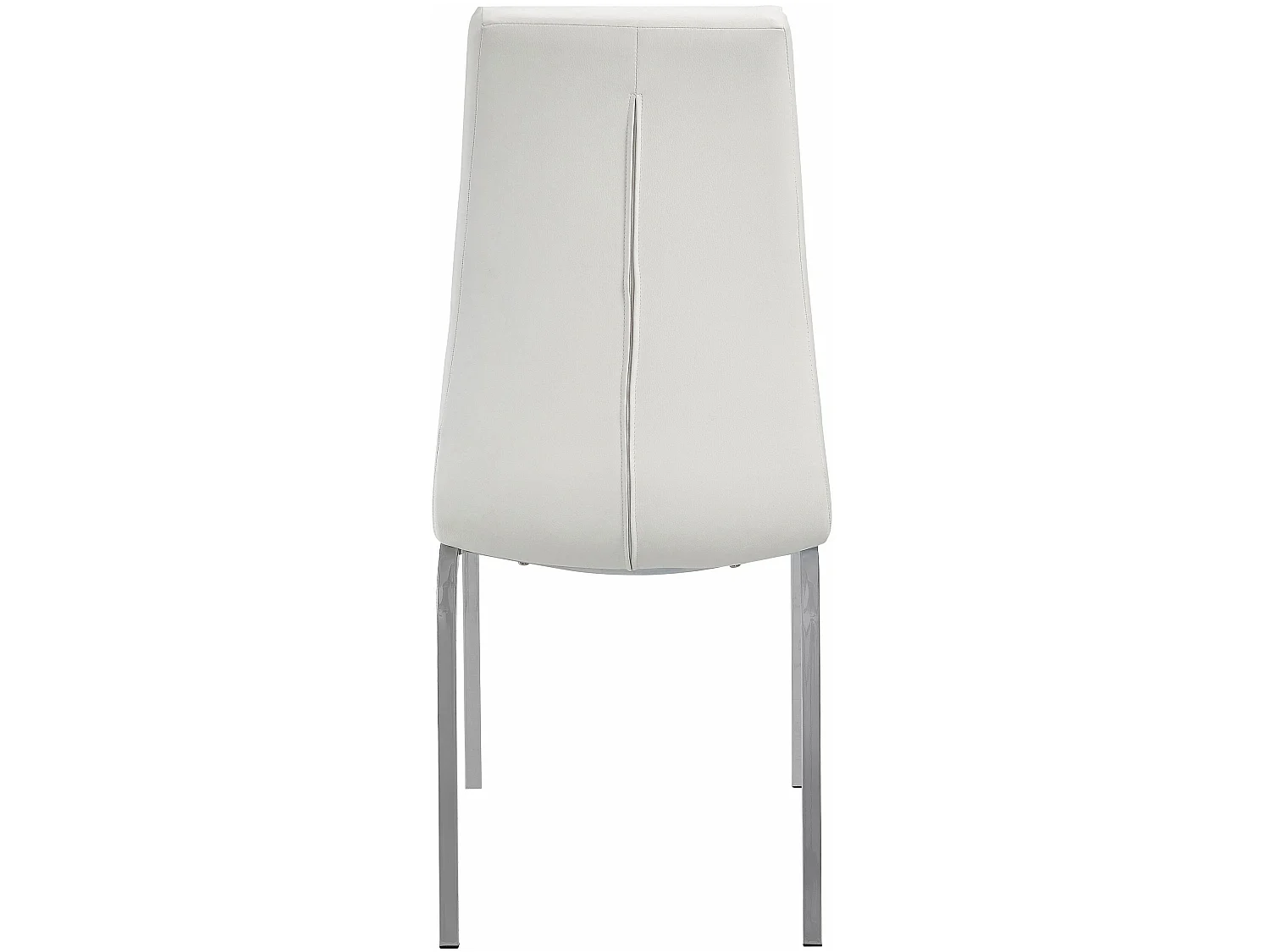 Juego de 2 sillas de comedor tapizadas en PU blanco