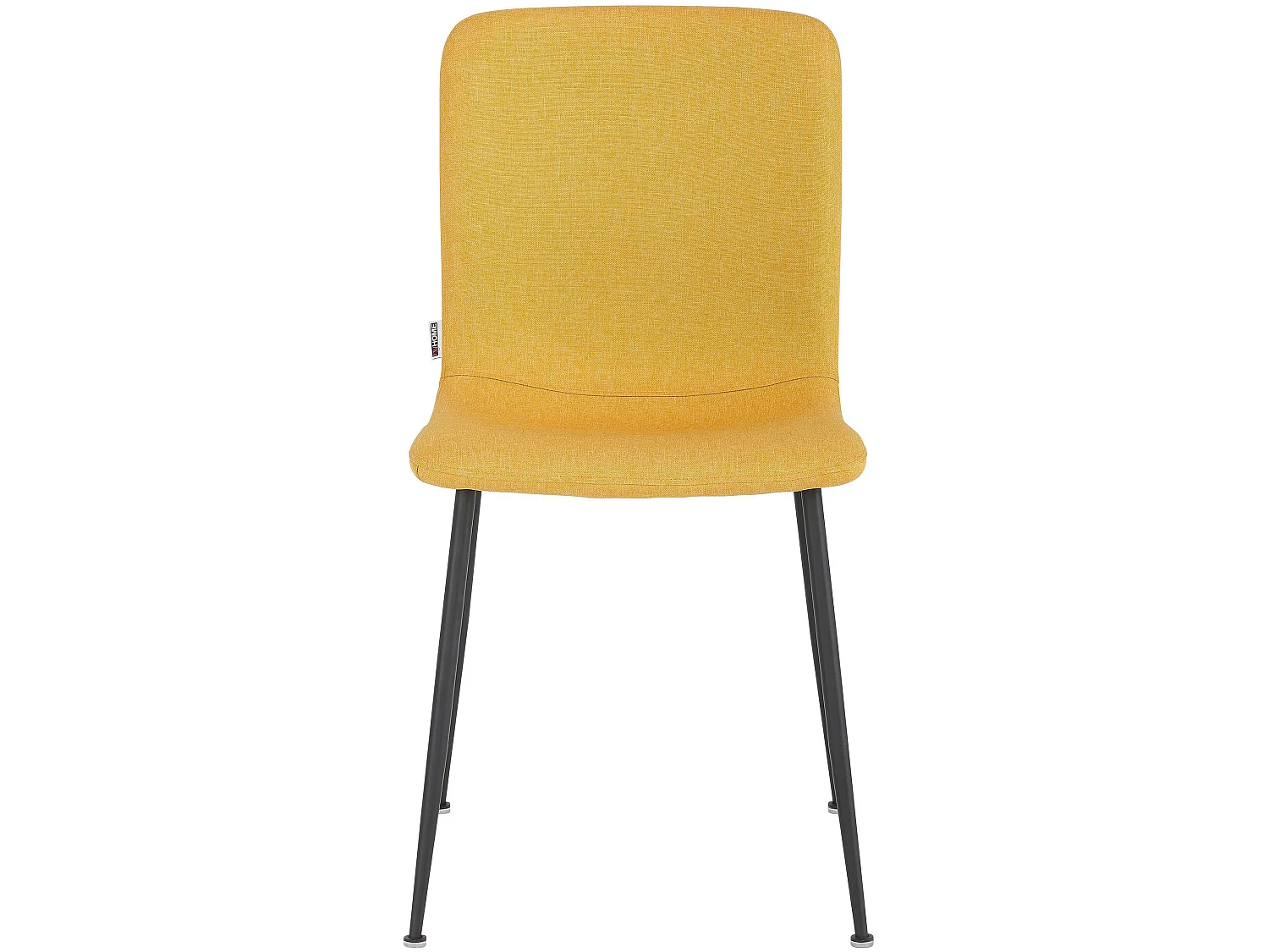 Faye | Lot de 2 chaises de salle à manger rembourrées en tissu moutarde