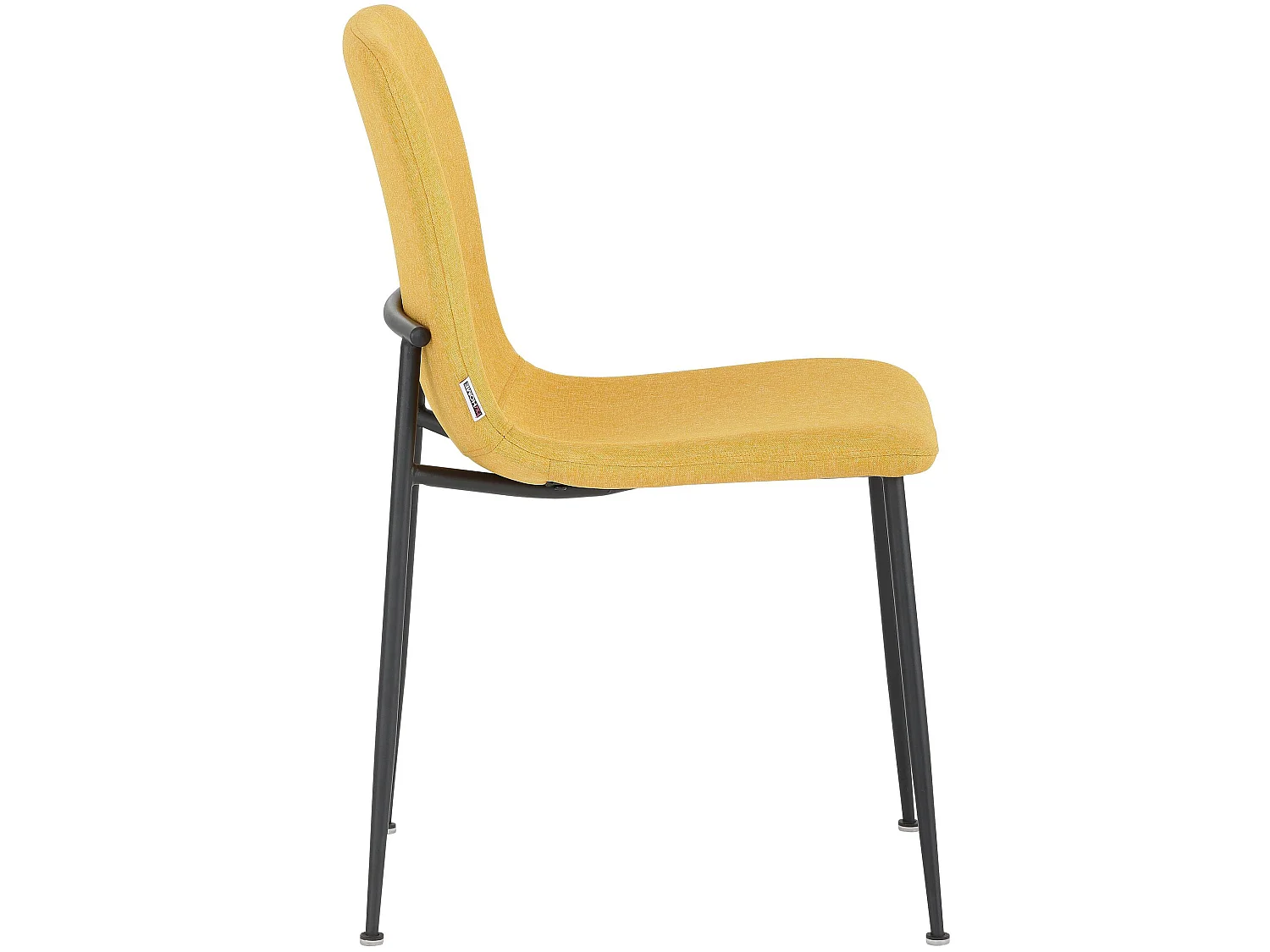 Faye | Lot de 2 chaises de salle à manger rembourrées en tissu moutarde