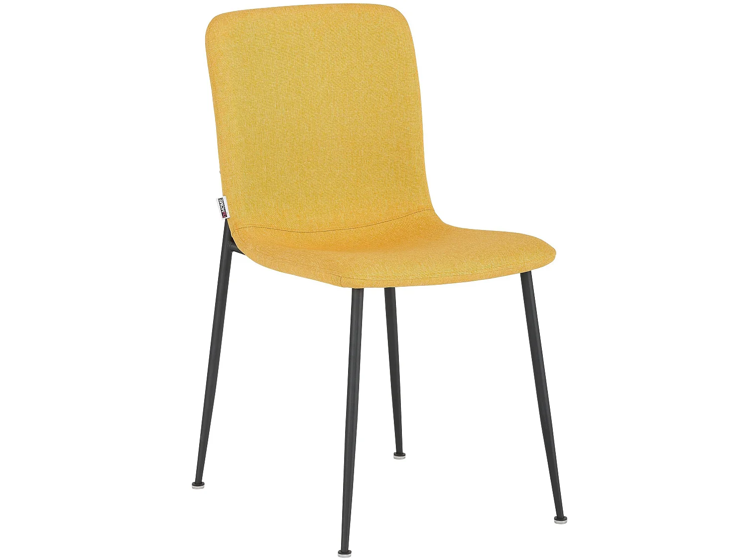 Faye | Lot de 2 chaises de salle à manger rembourrées en tissu moutarde