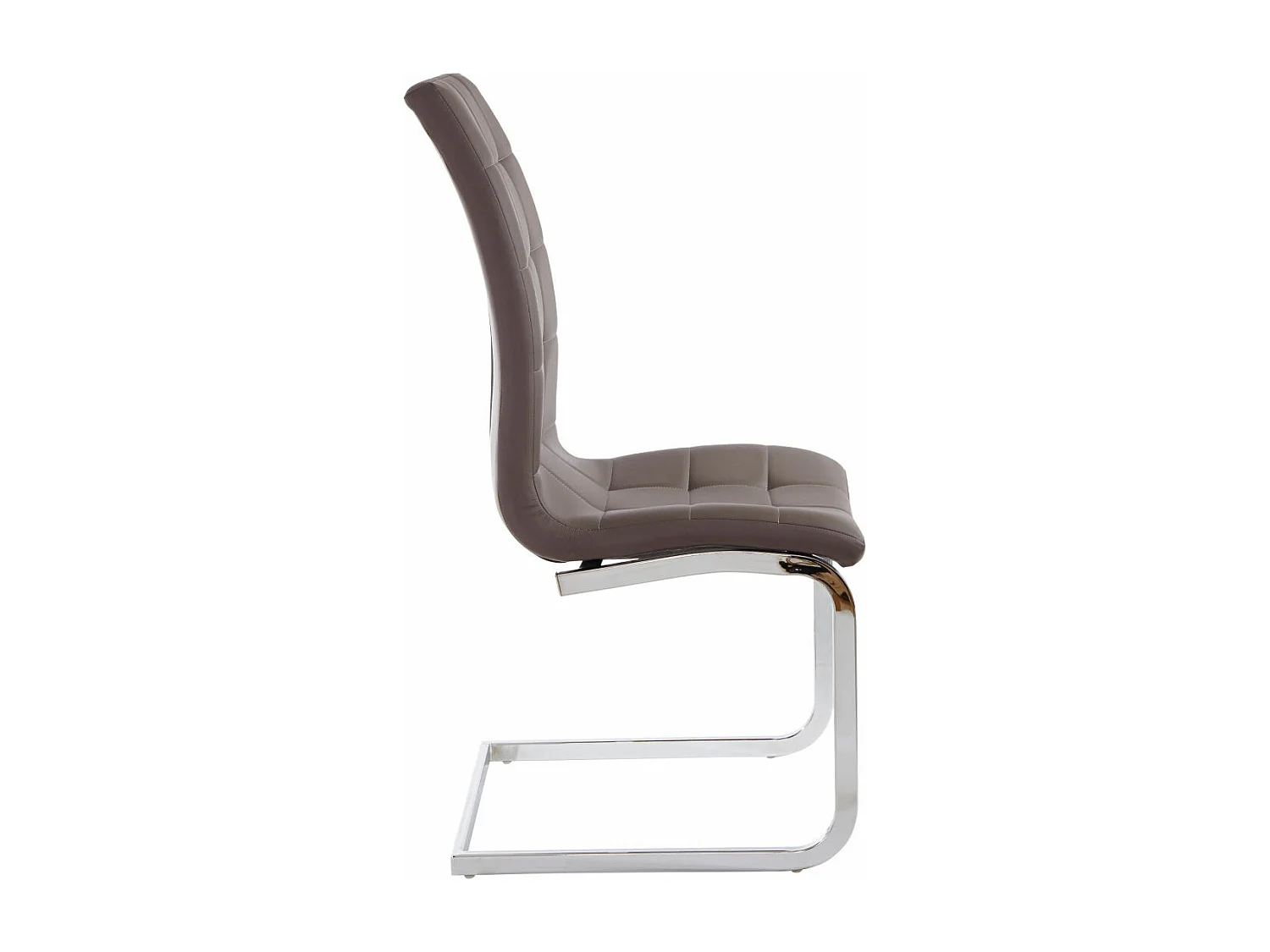 Lola | Lot de 2 chaises de salle à manger rembourrées en PU cappuccino