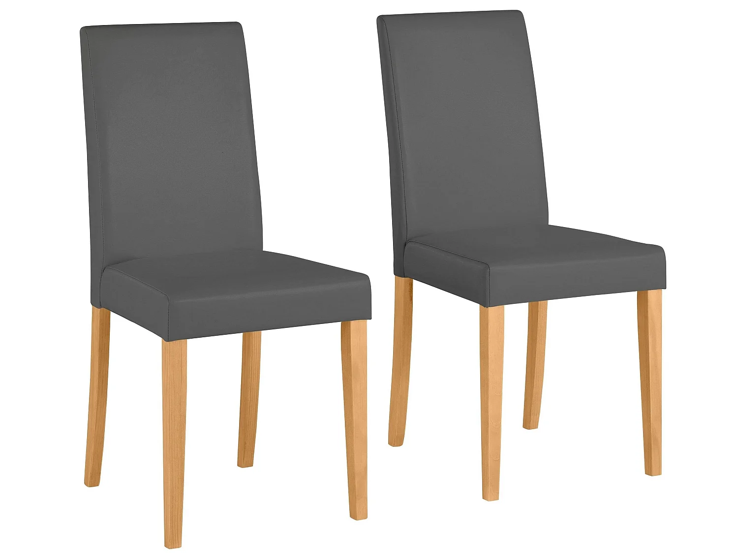 Conjunto de 4 cadeiras de jantar estofadas em PU cappuccino